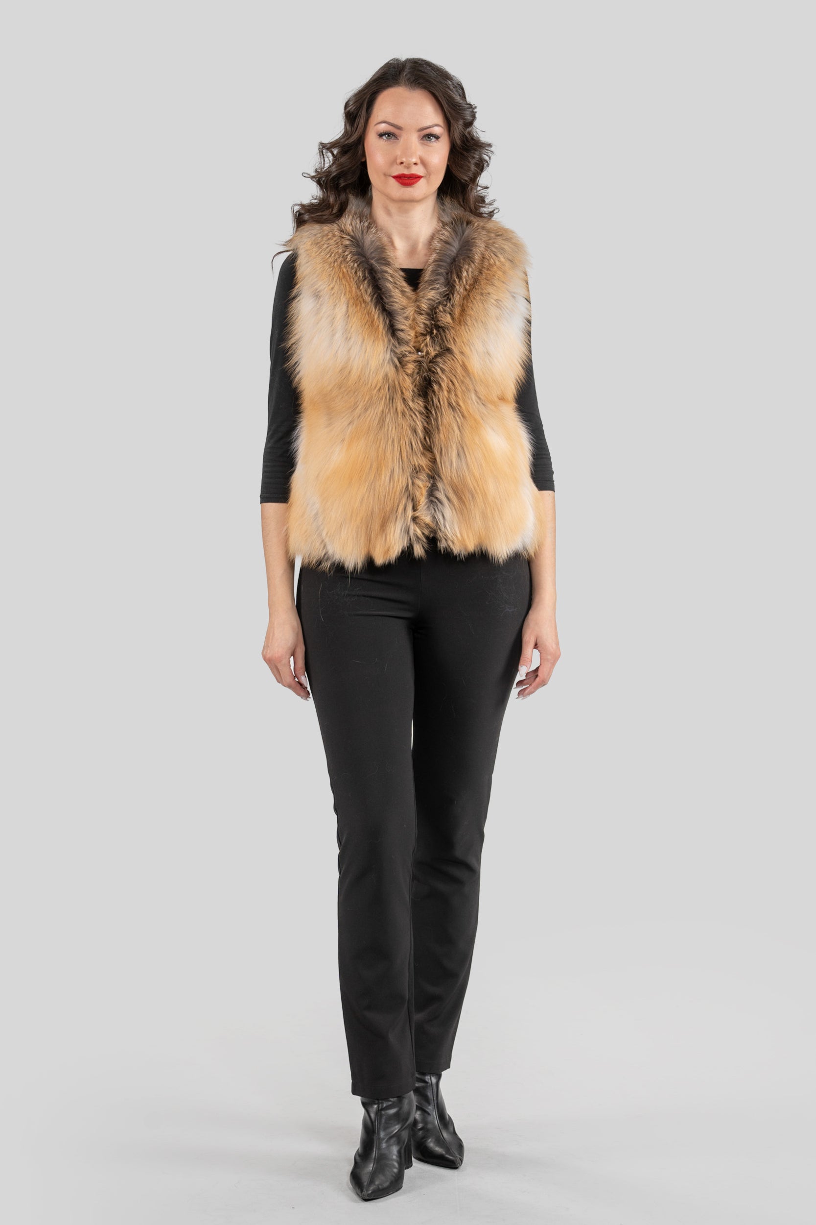 Green Fox Fur Vest ML170
