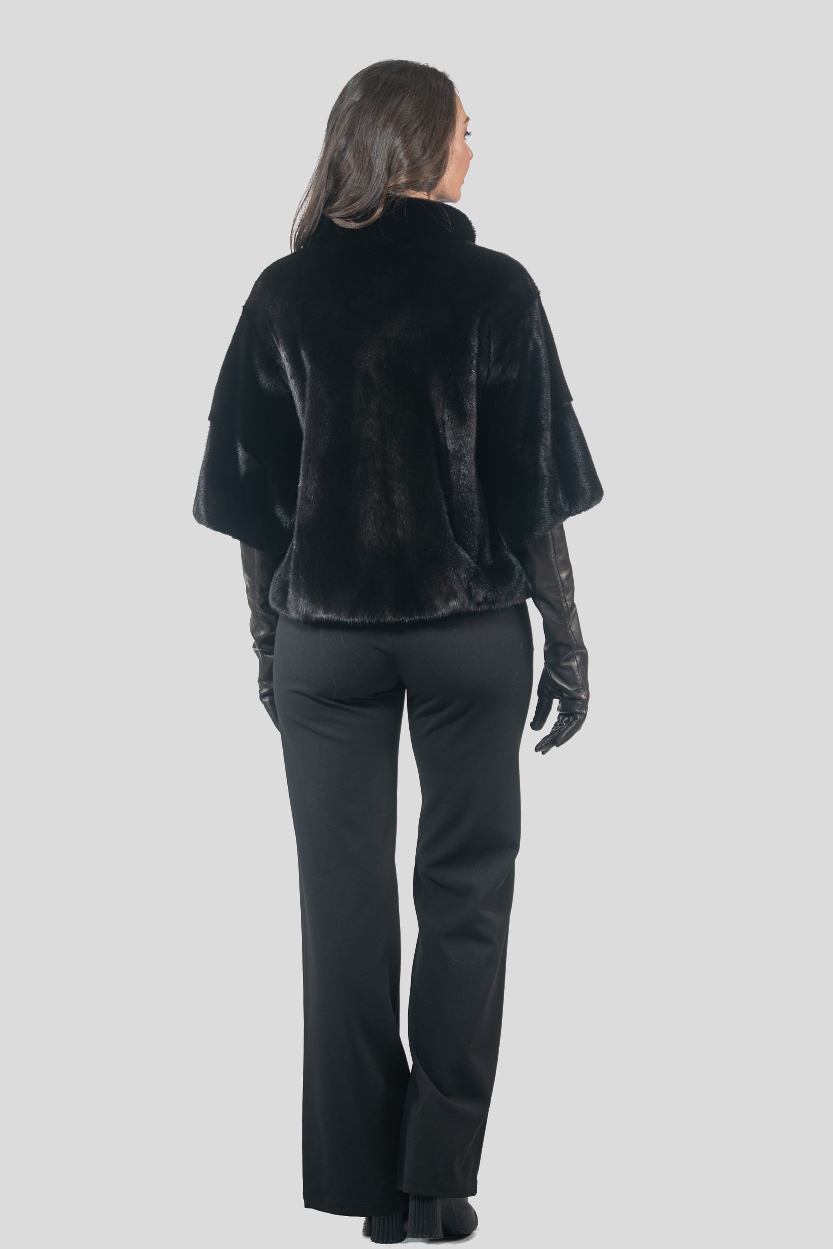 Blackglama Mink Jacket with Short Sleeves L/O13C139