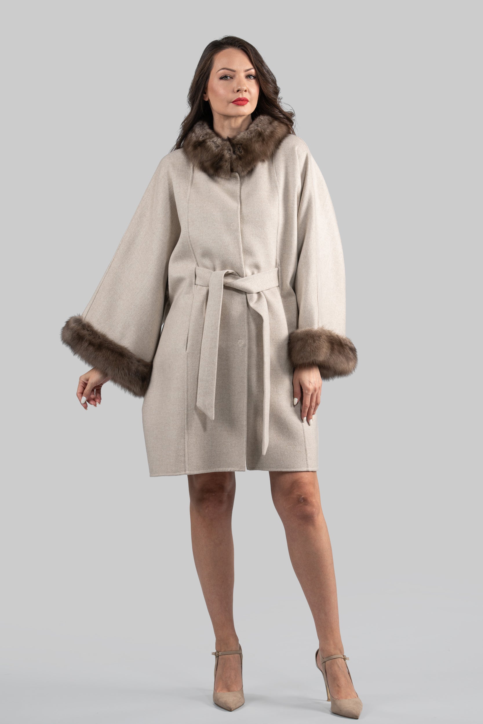 White Ecru Cashmere Cape 2005