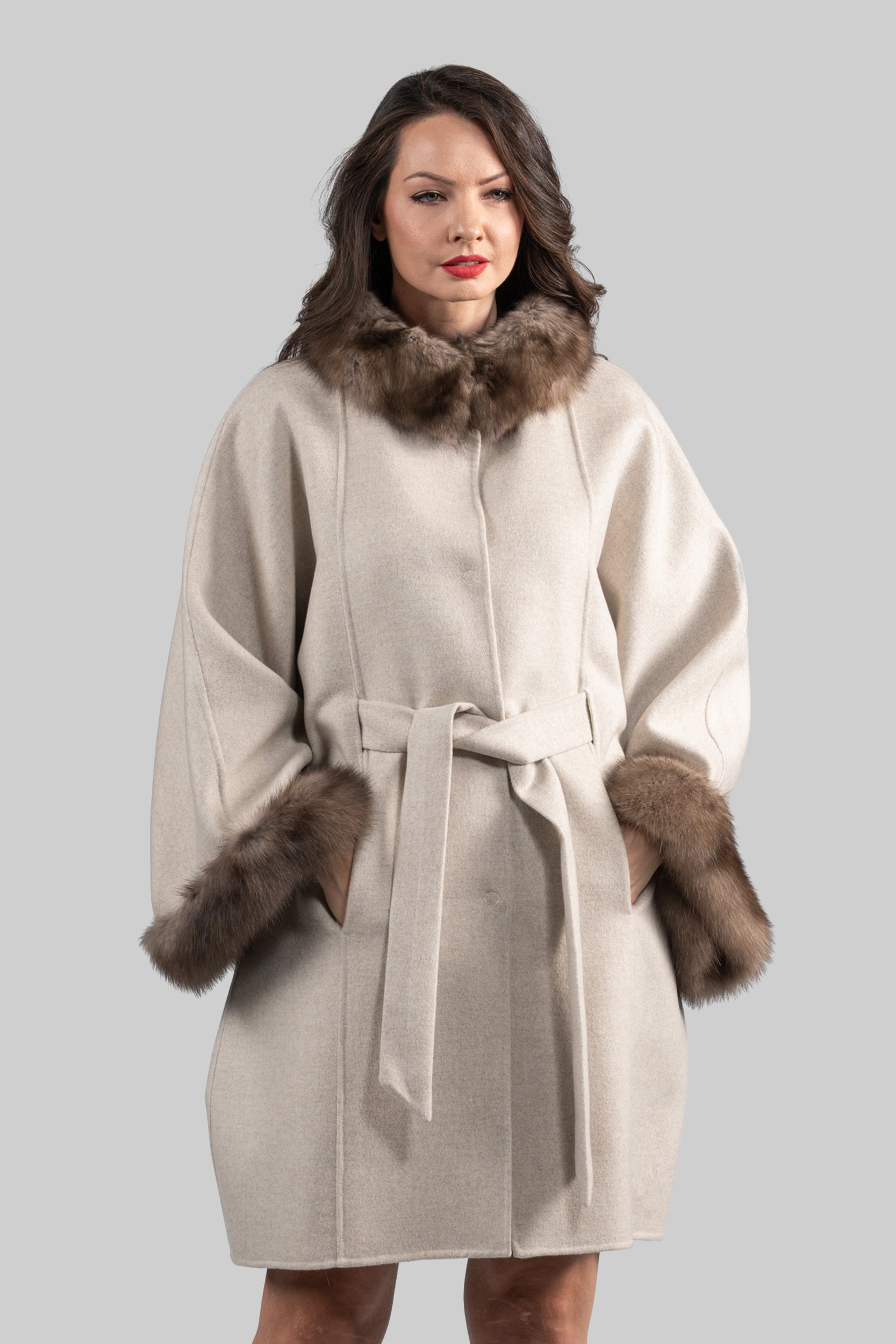 White Ecru Cashmere Cape 2005