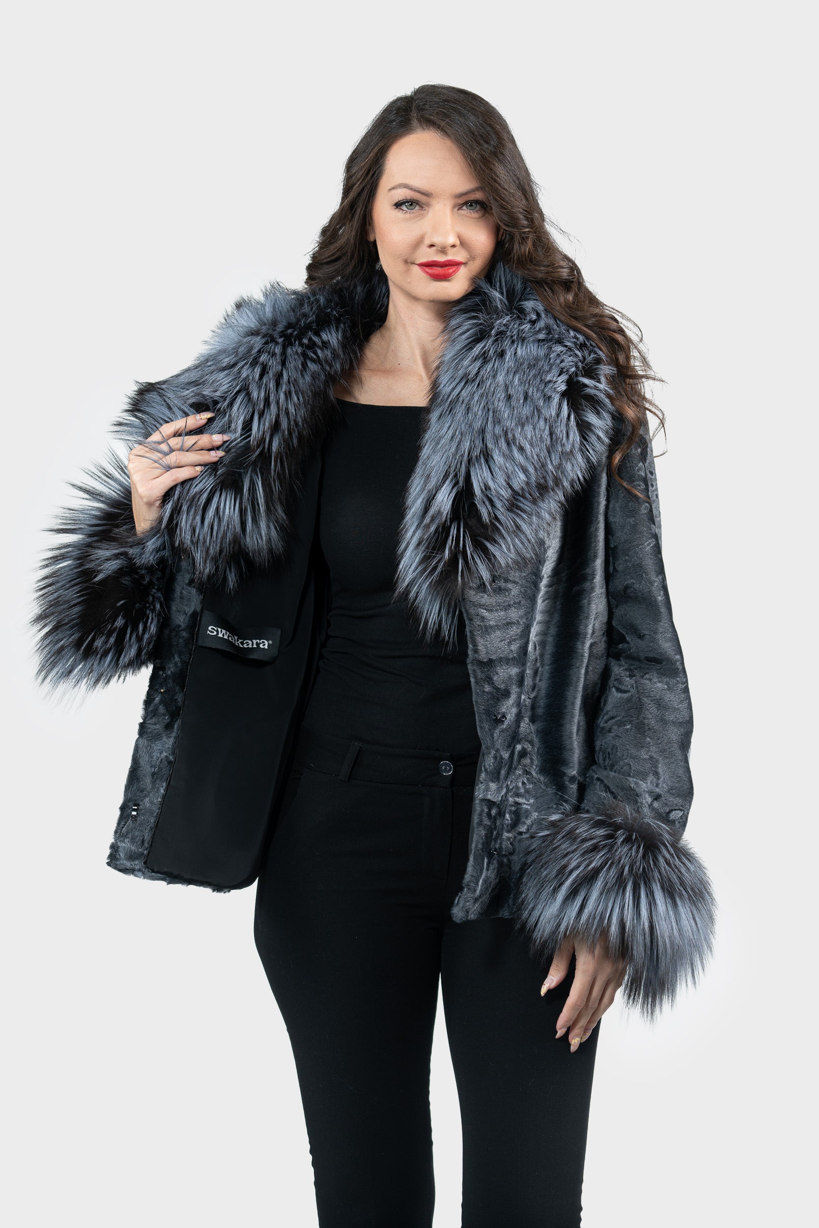 Asphalto Swakara Jacket with Fox Trim S/S13C528s20