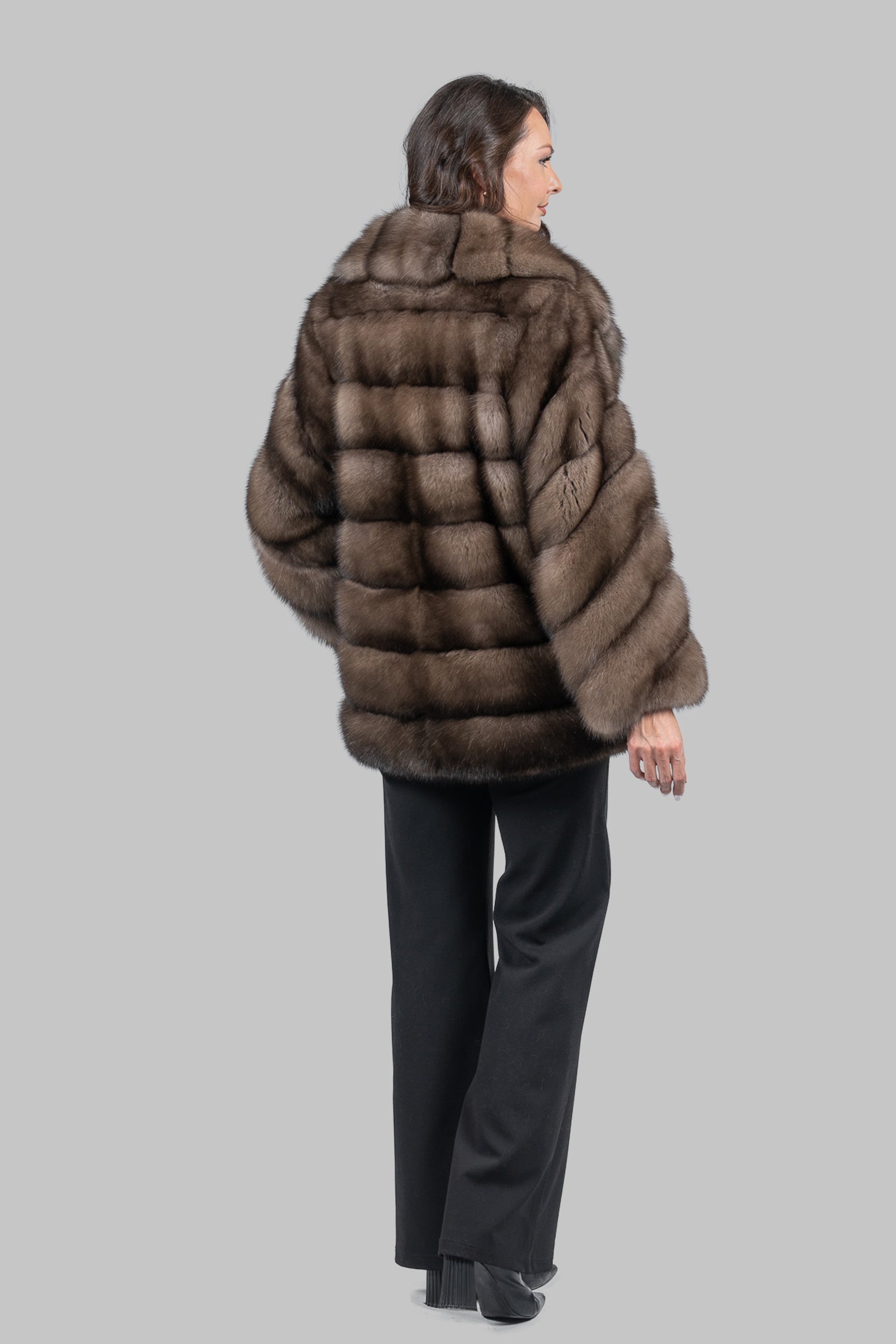 Platino Sable with Shawl Collar Coat P/K13C530gC17