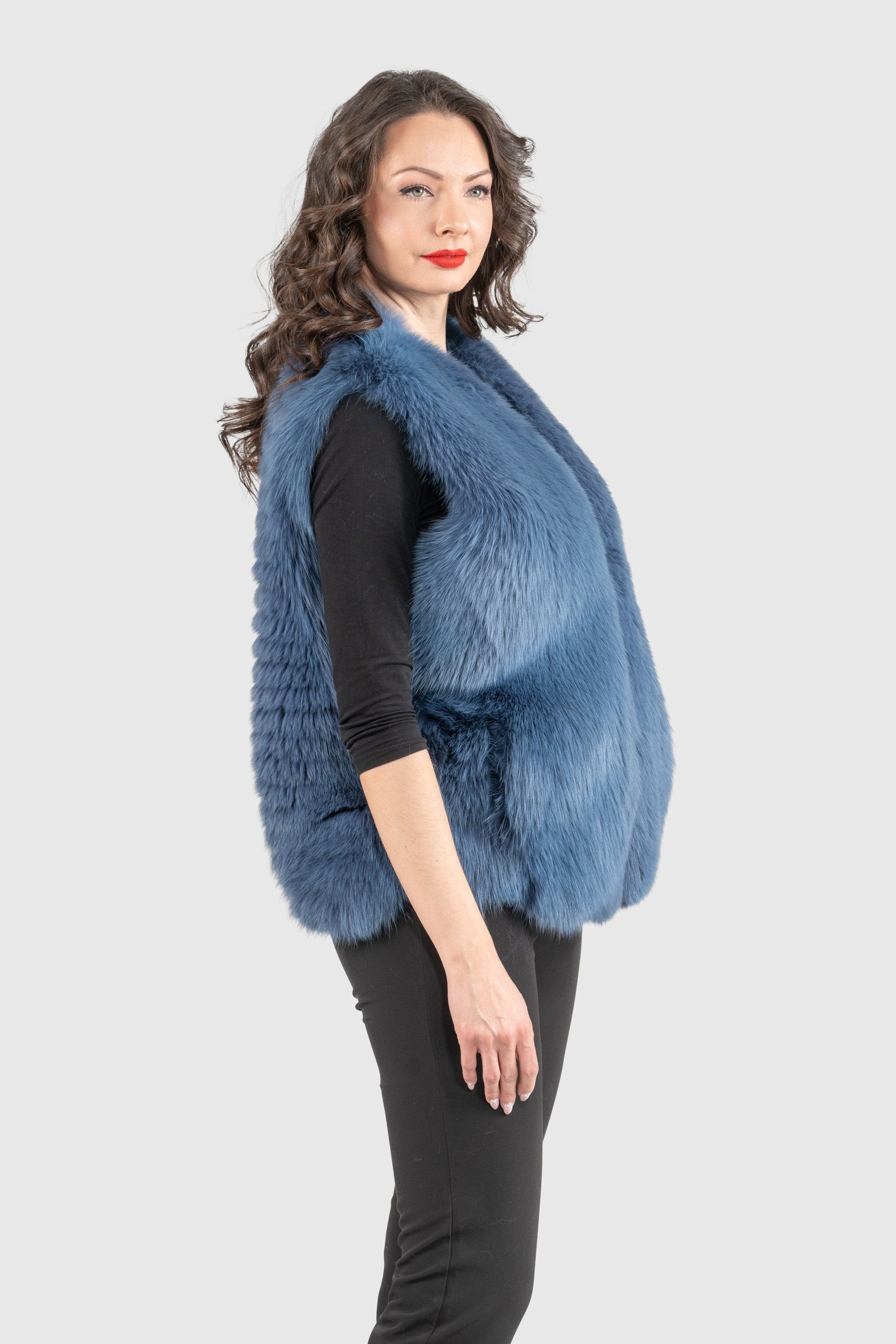 Bluejean Fox Fur Vest ML170