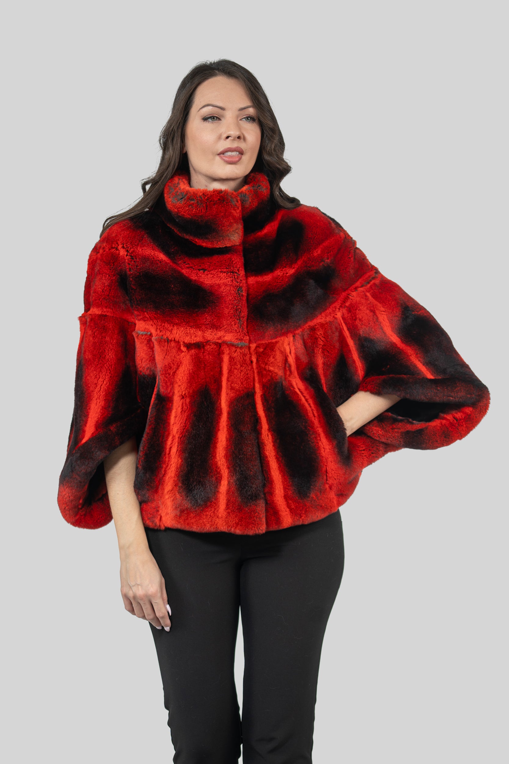 Red Rex Rabbit Cape 1009
