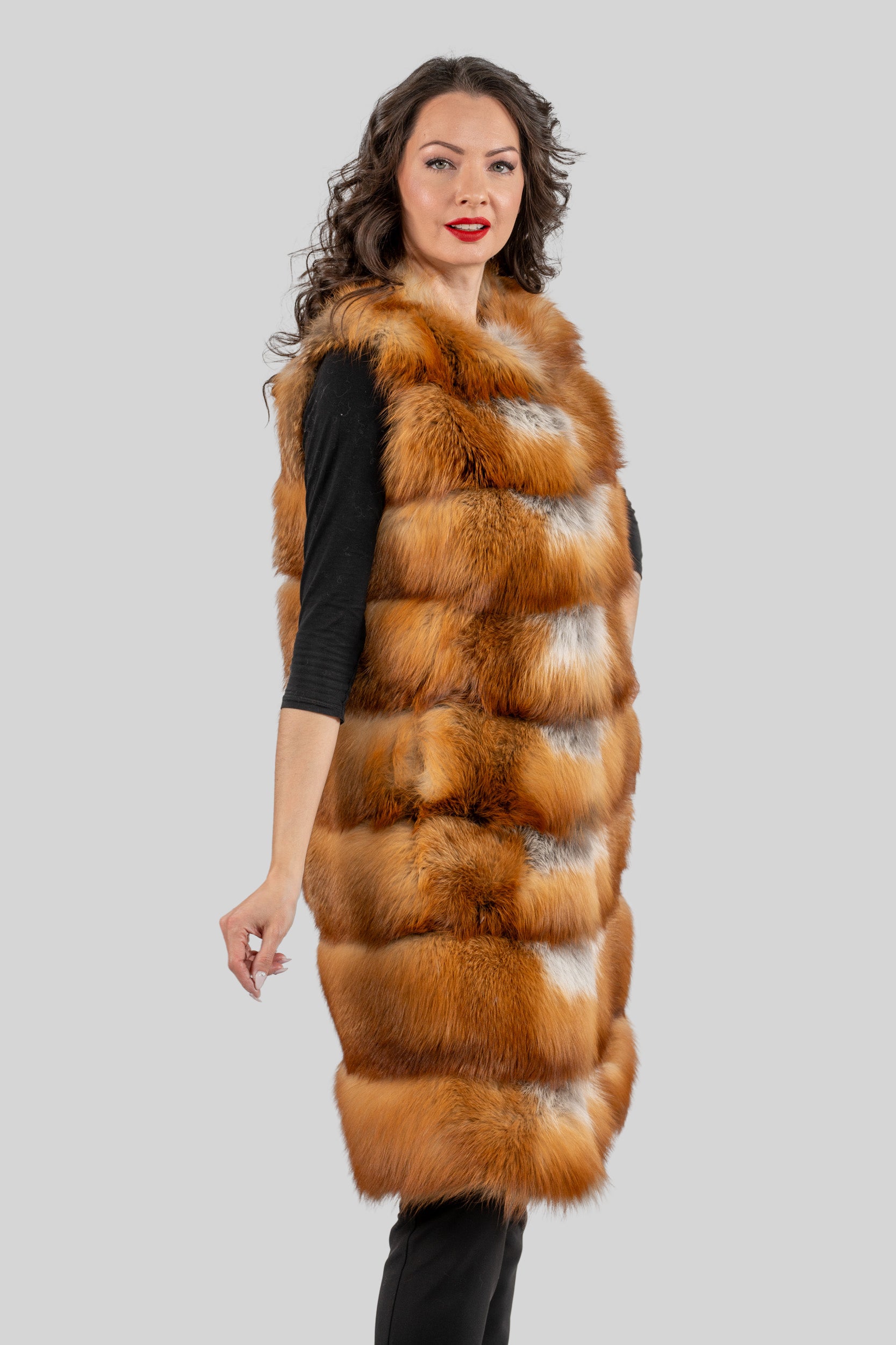 Natural Fox Fur Vest R/K13C520