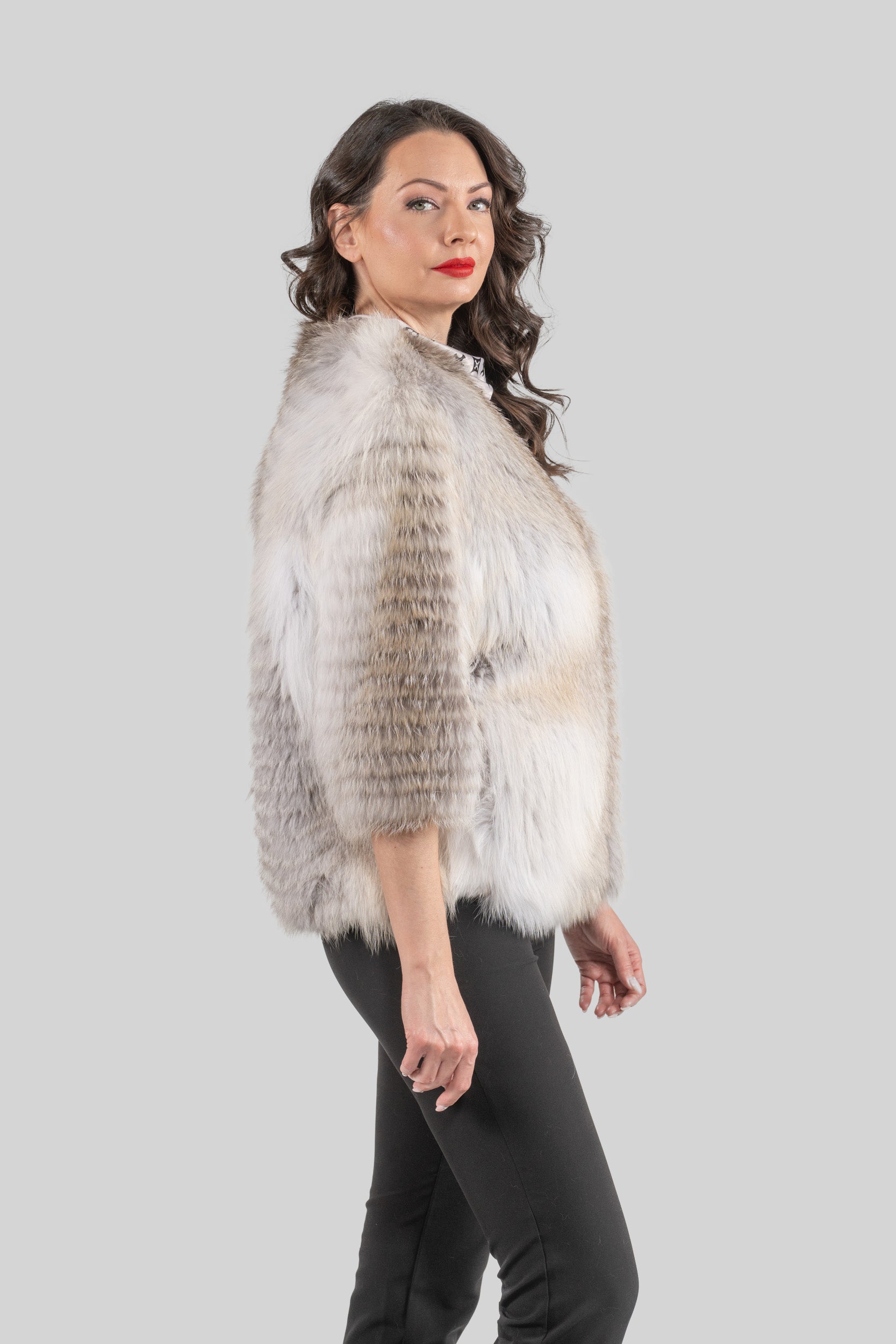 Fawn Light Fox Fur Jacket ML170