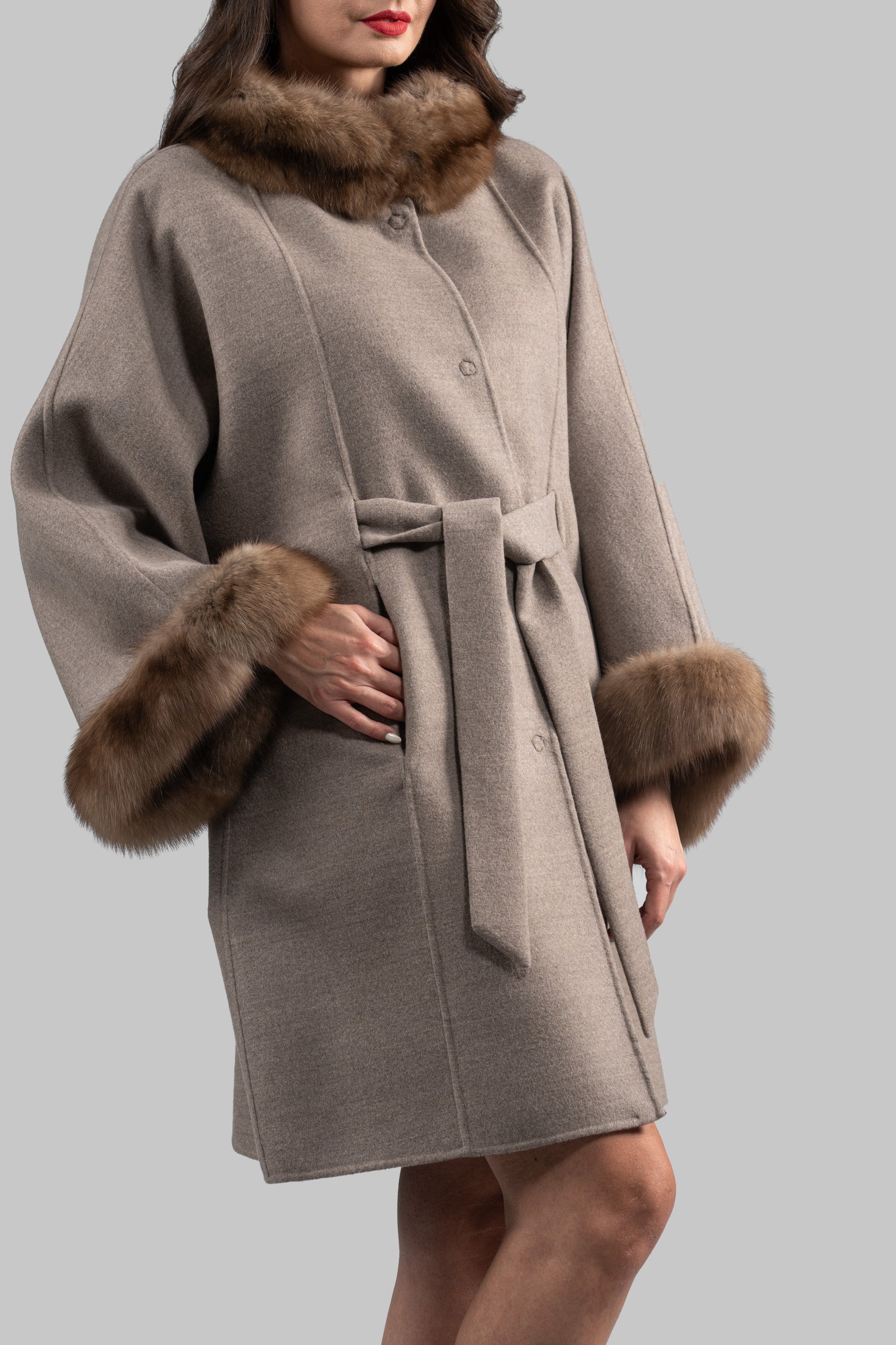 Gray Brown Cashmere Cape 2005