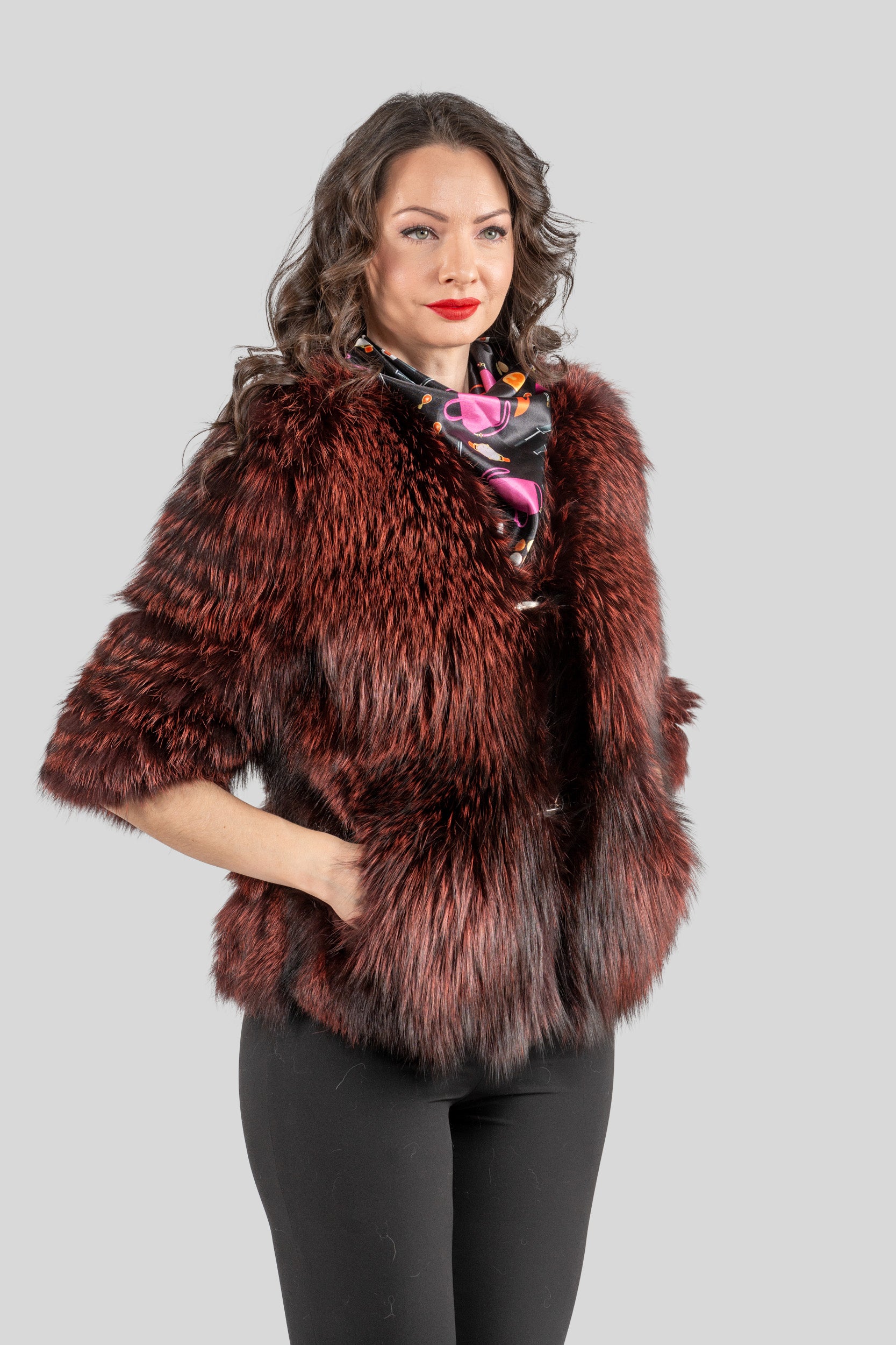 Bordeaux Fox Bolero Jacket ML170