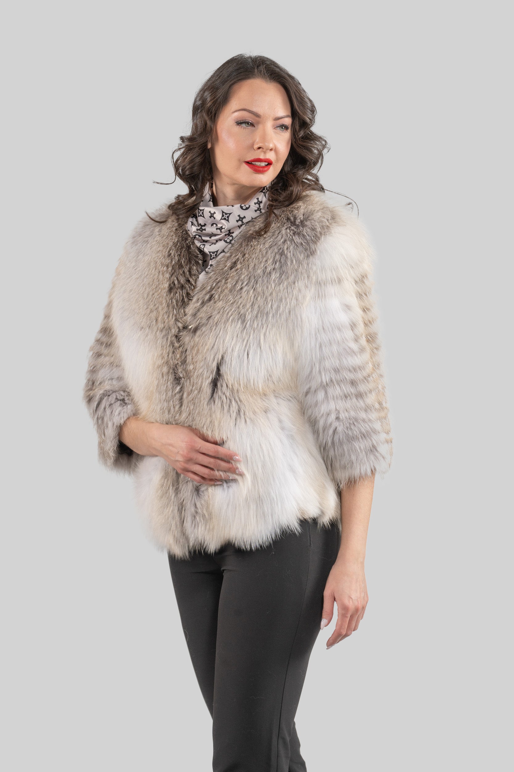 Fawn Light Fox Fur Jacket ML170