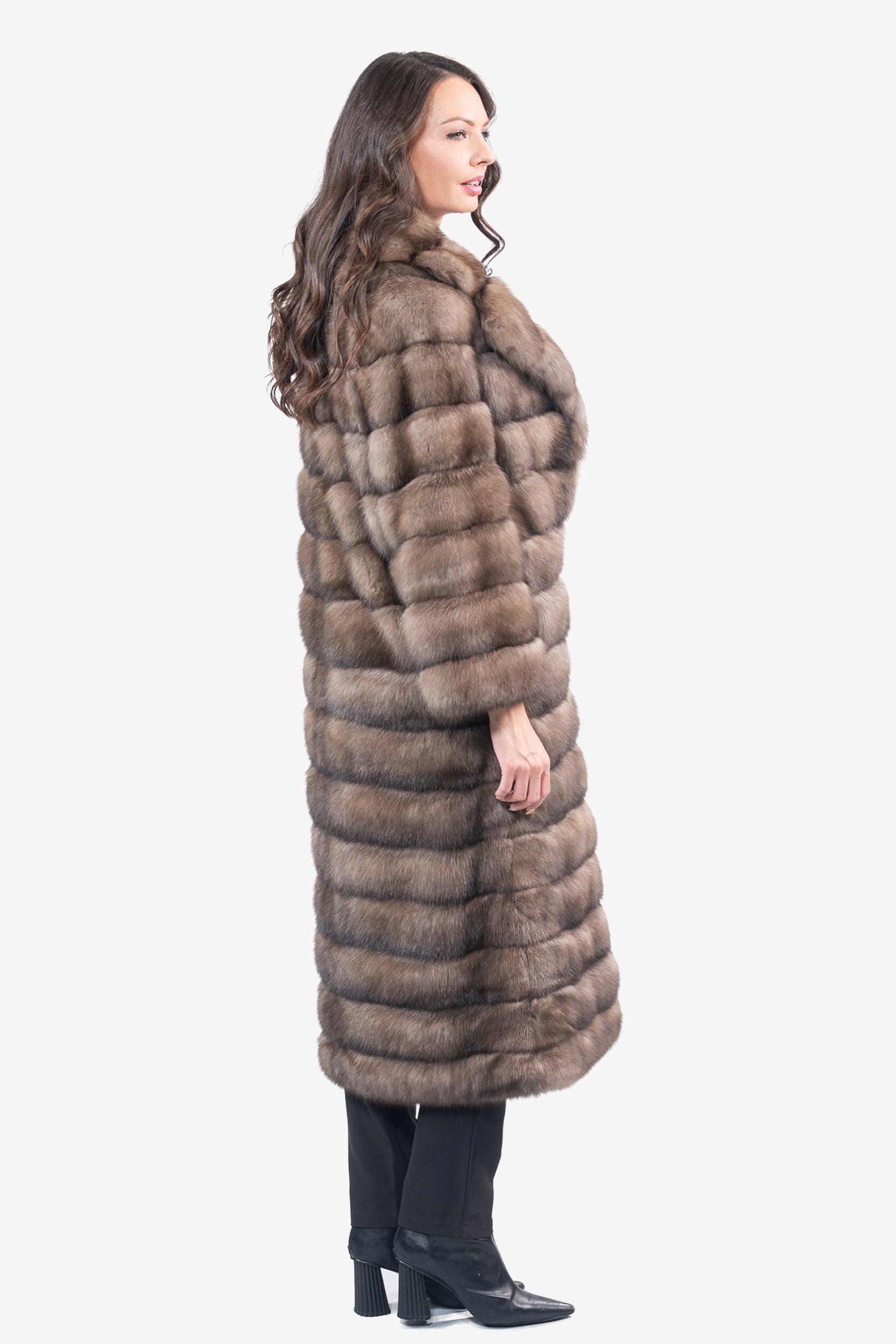 Platino Russian Sable Coat with Shawl Collar P/K13C530gC17