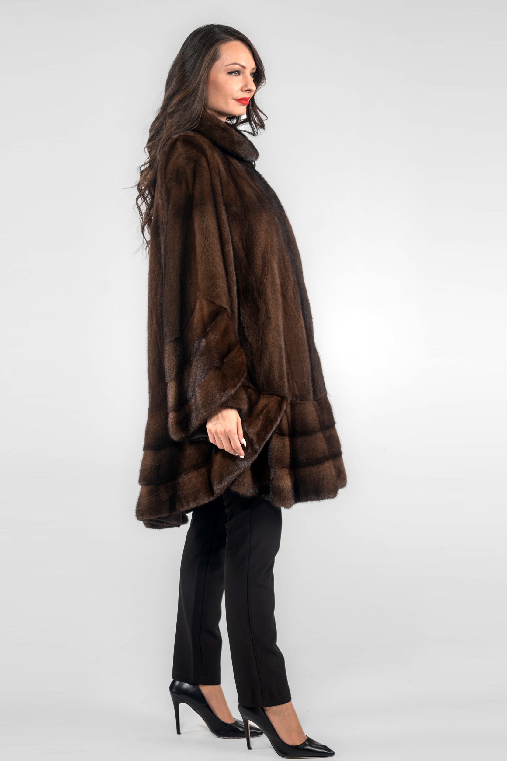 Brown Mink Half Coat L/O2550