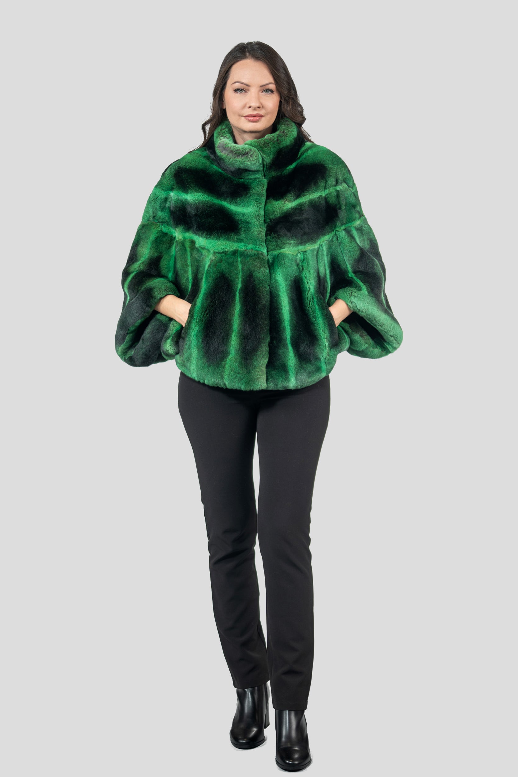 Green Rex Rabbit Cape 1009