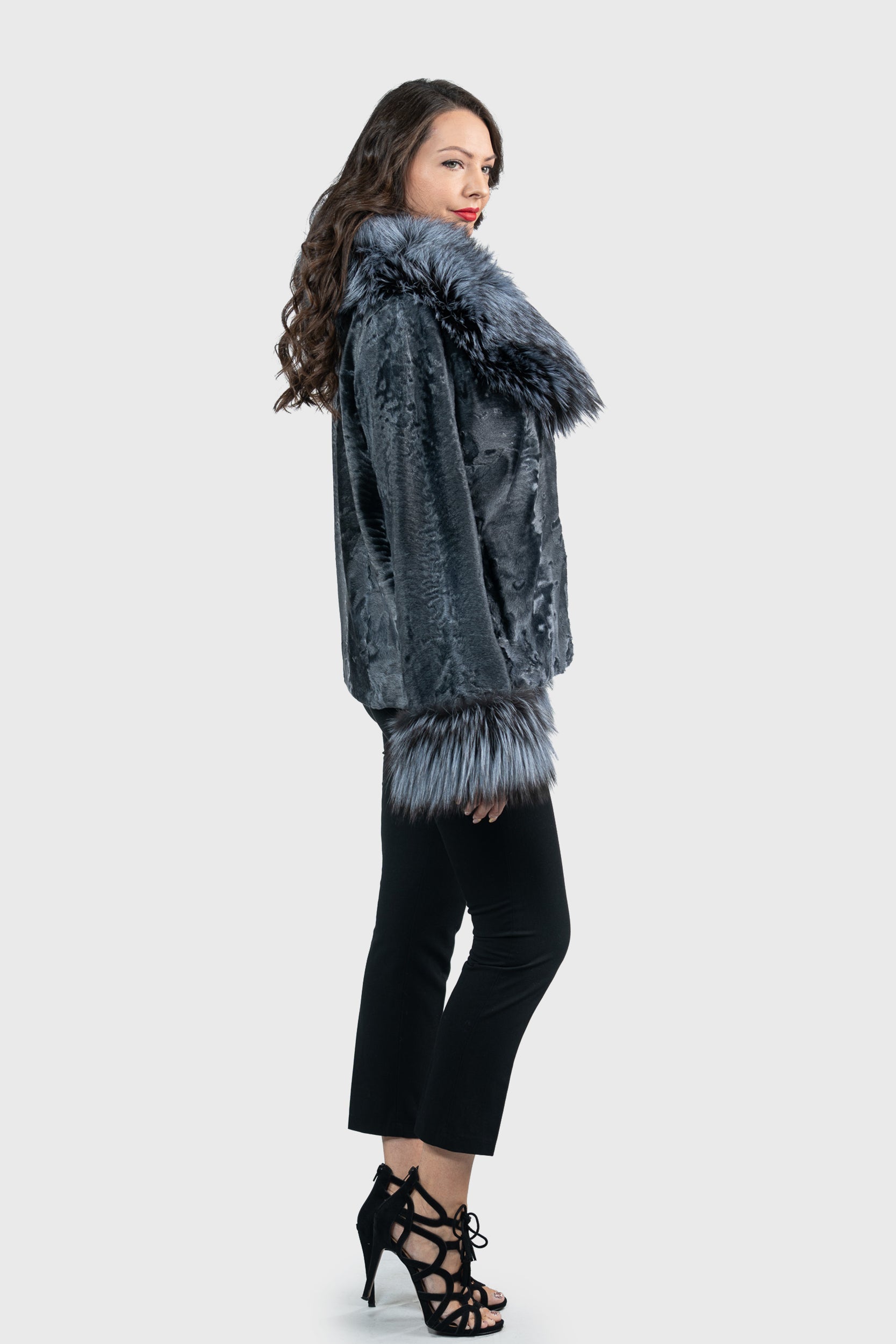 Asphalto Swakara Jacket with Fox Trim S/S13C528s20