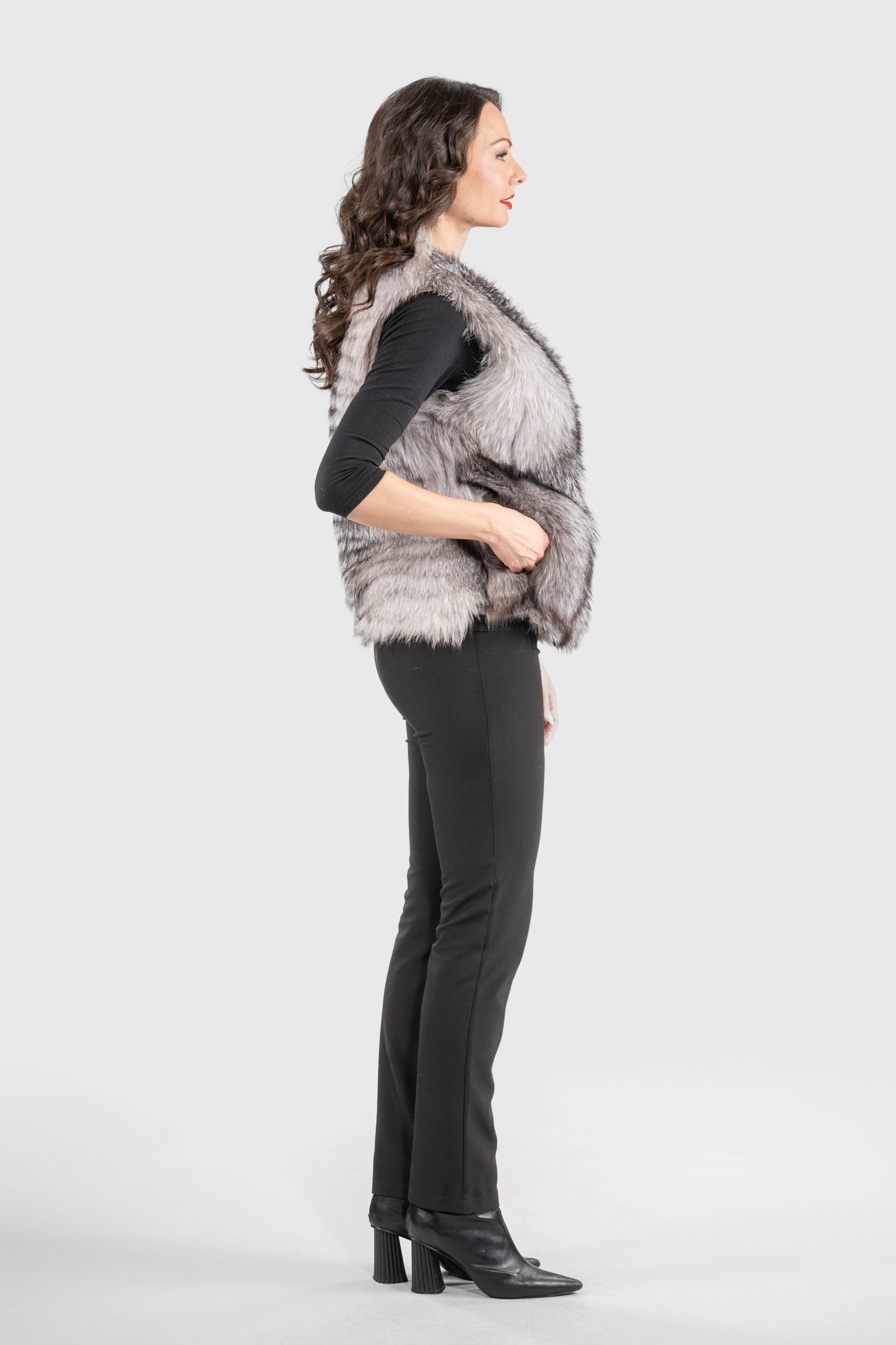 Green Fox Fur Vest ML170