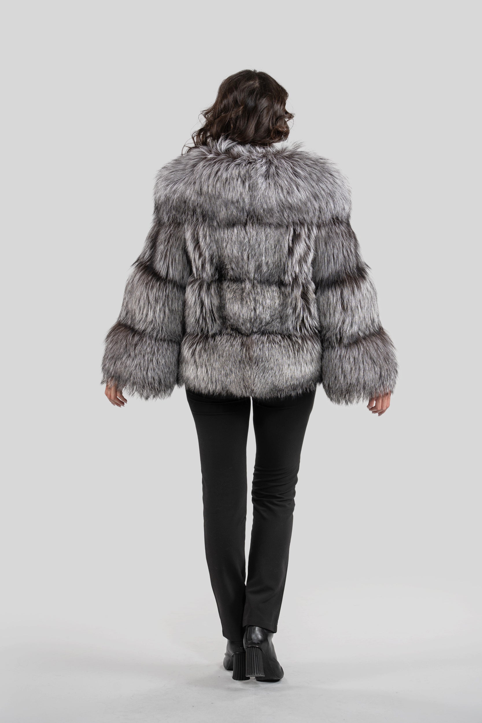 Silver Fox Collarless Jacket R/K13C520