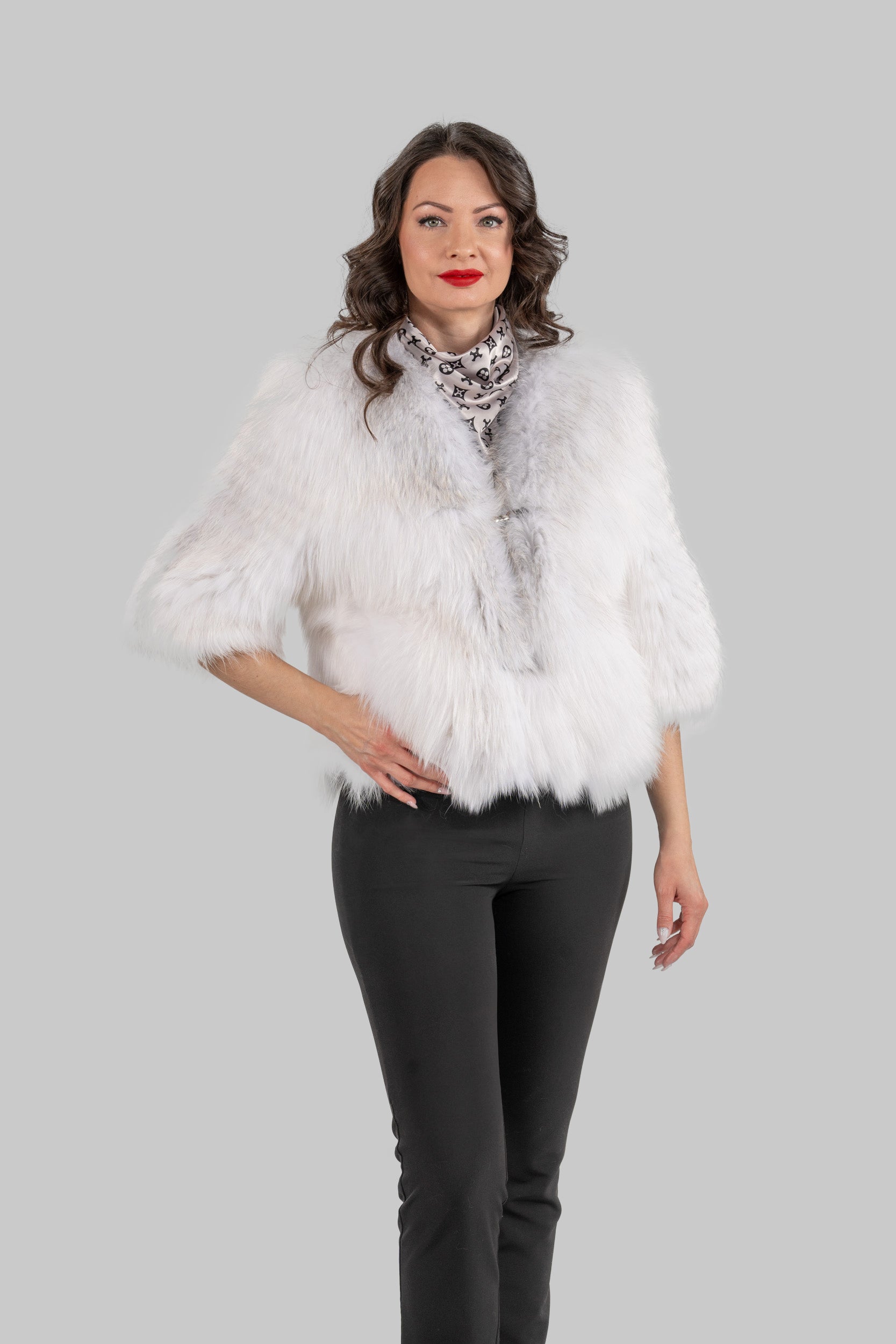 Arctic Marble Fox Fur Jacket ML170