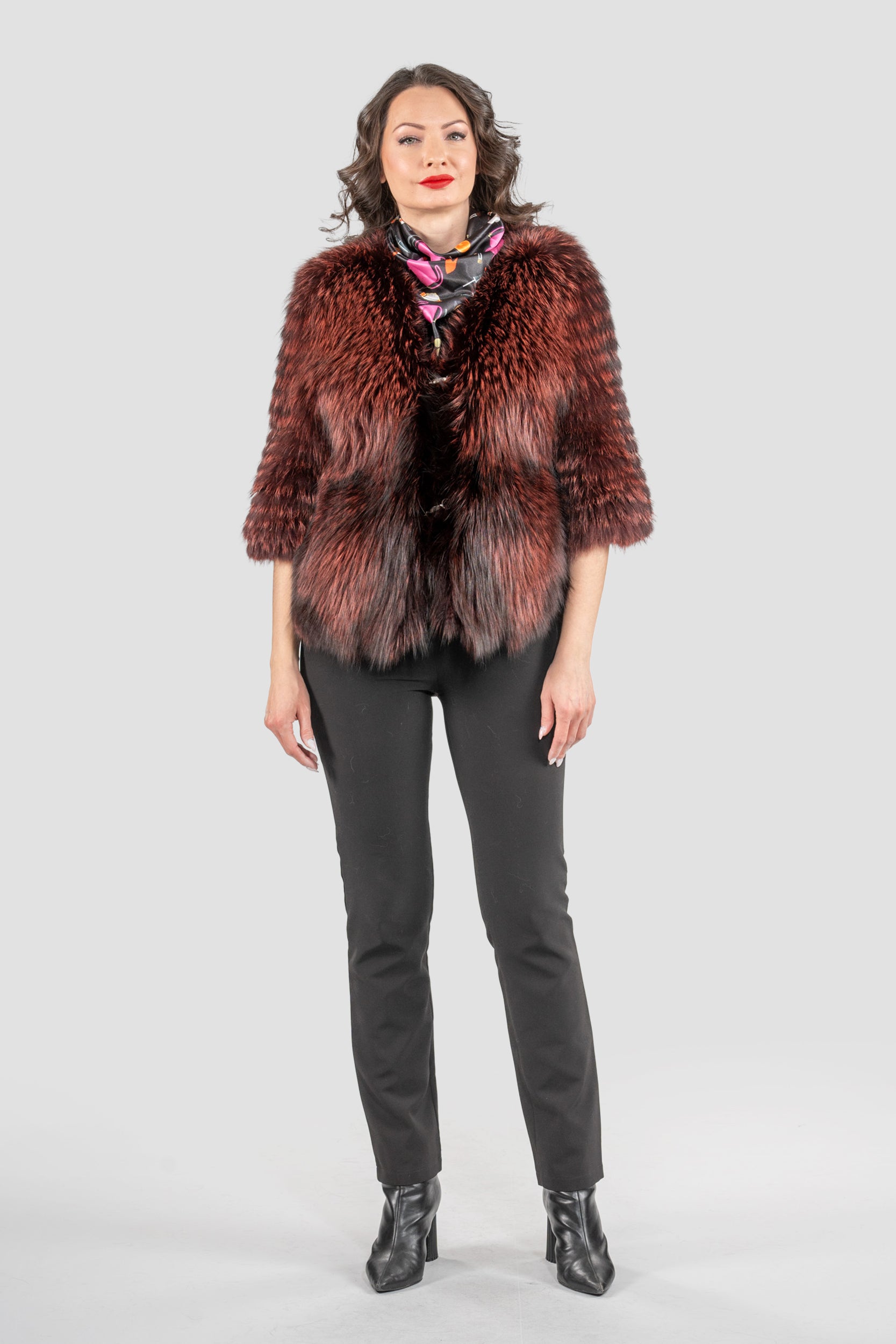 Bordeaux Fox Bolero Jacket ML170
