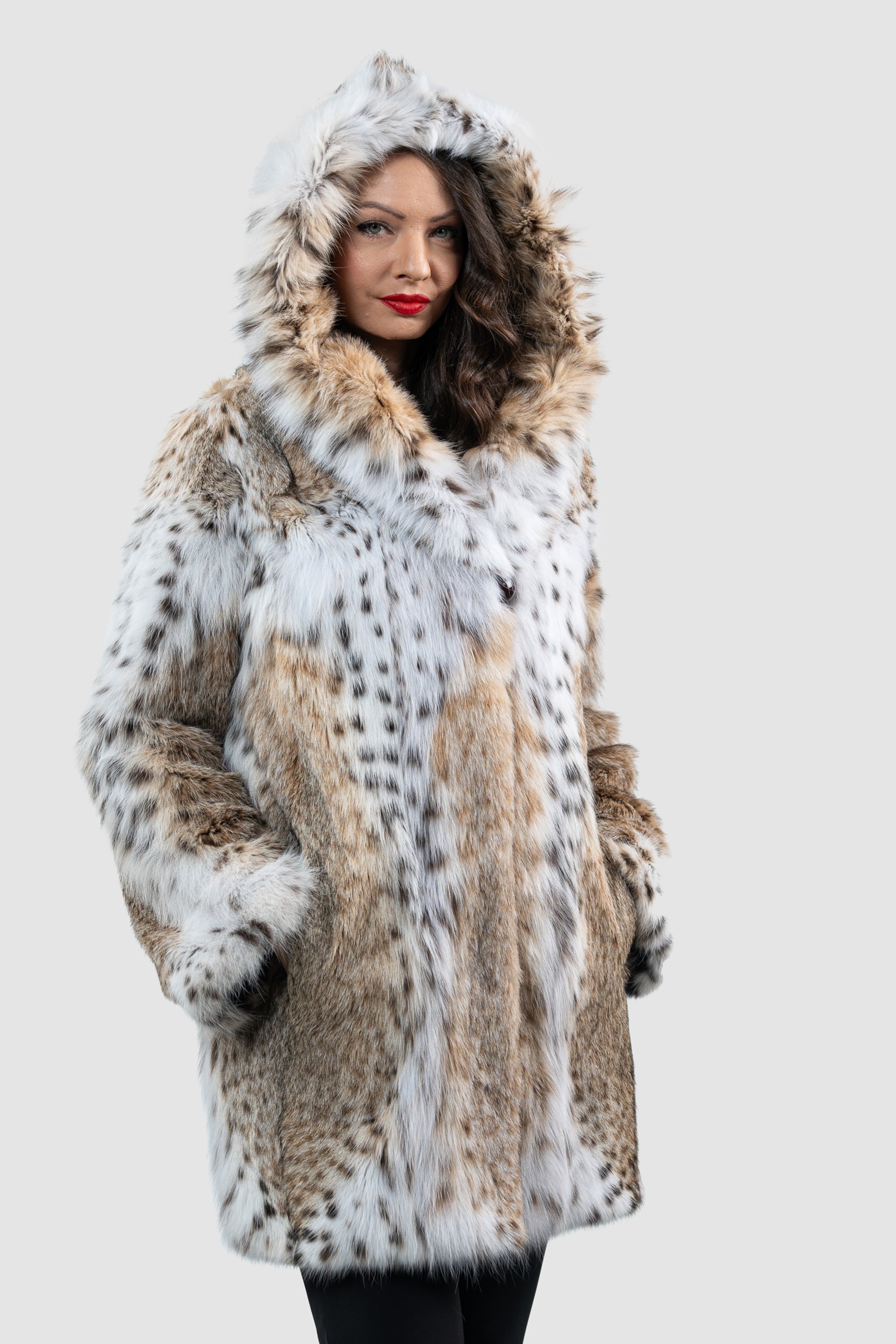 Bobcat Hooded Half Coat 13C540