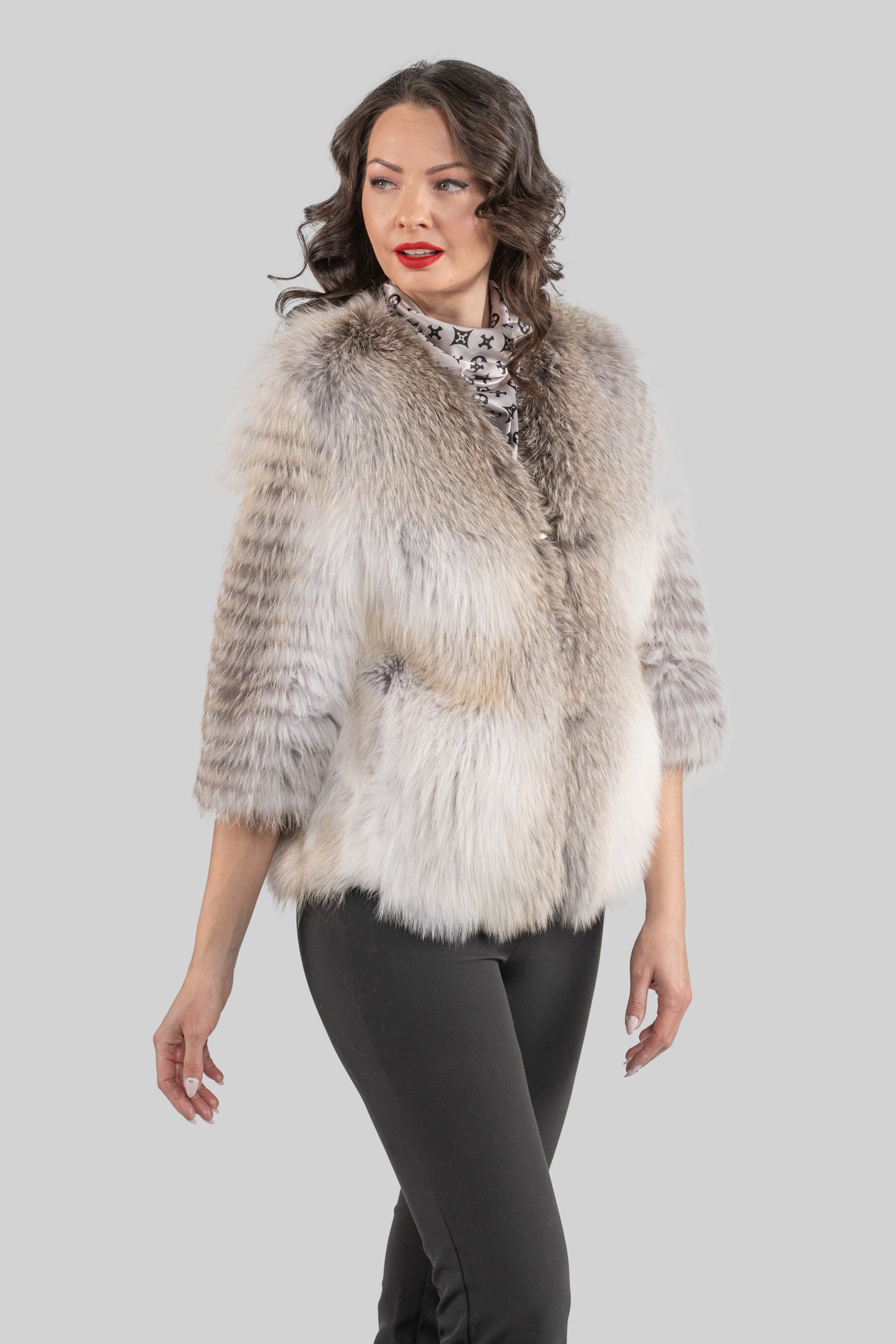 Fawn Light Fox Fur Jacket ML170