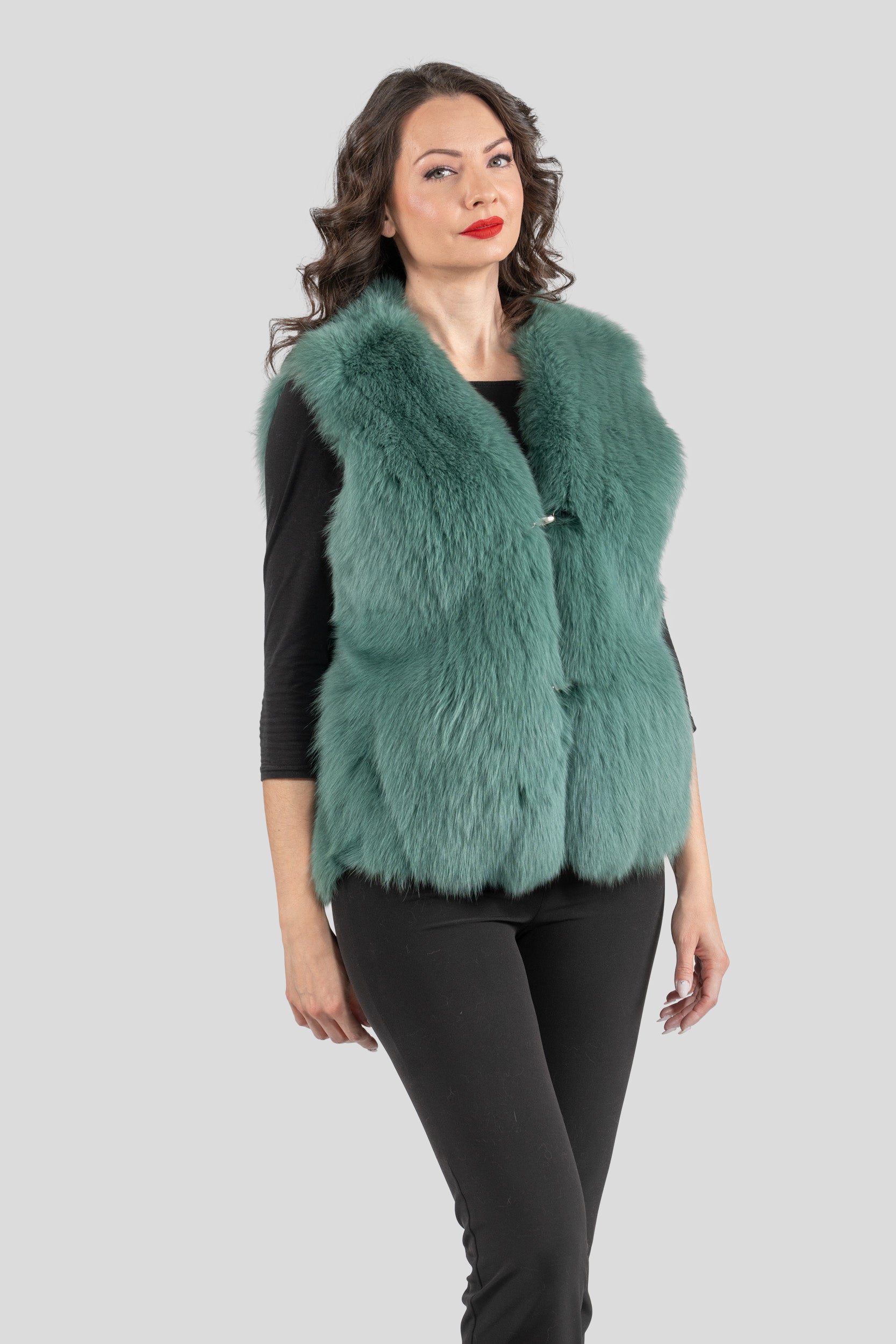 Golden Island Fox Fur Vest ML170