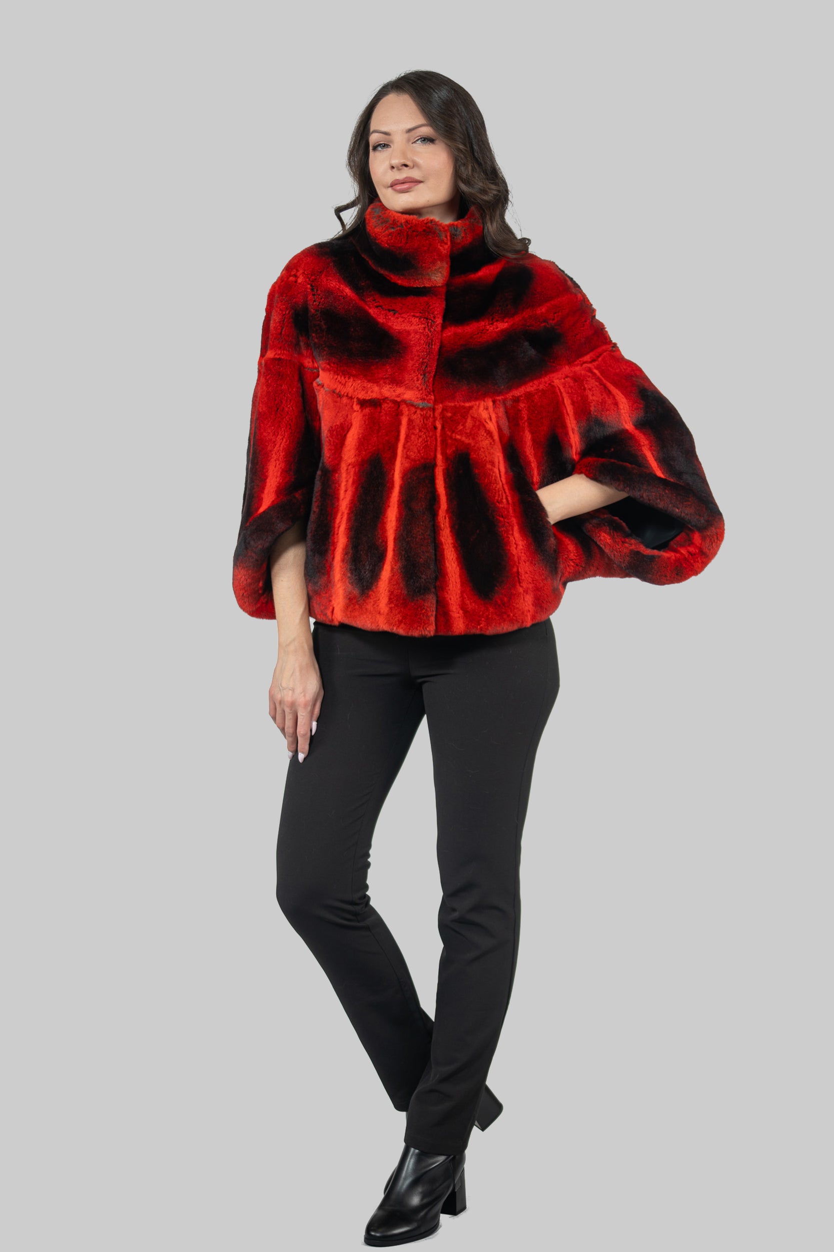 Red Rex Rabbit Cape 1009