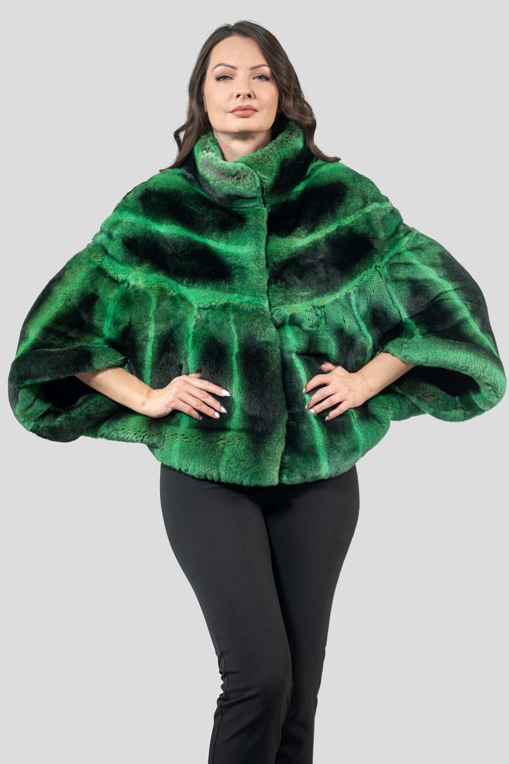 Green Rex Rabbit Cape 1009