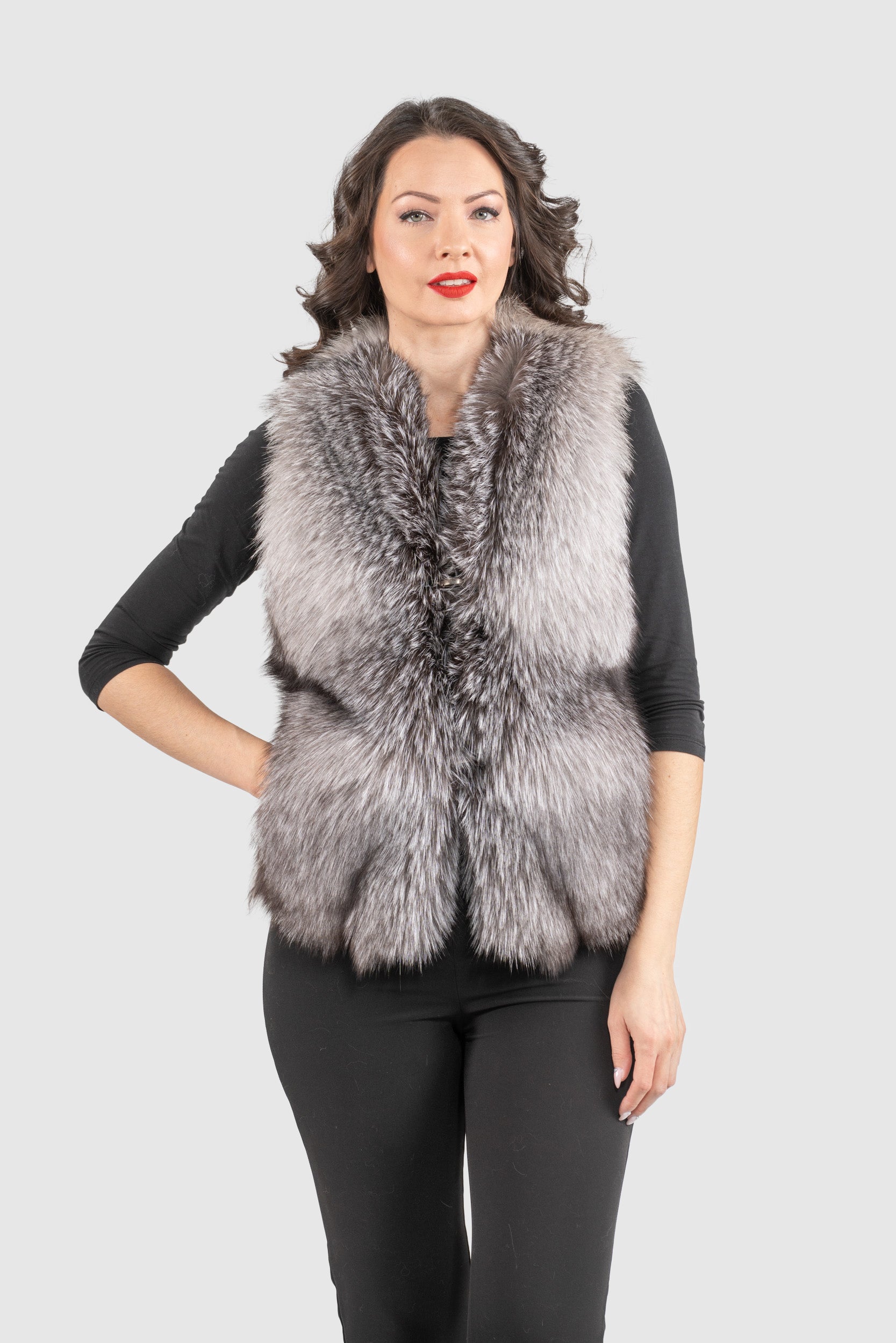 Golden Island Fox Fur Vest ML170
