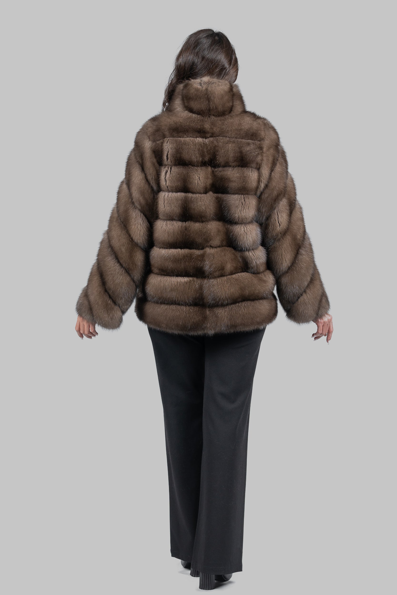 Platino Sable Jacket with Smoking Collar P/K13C528G8003