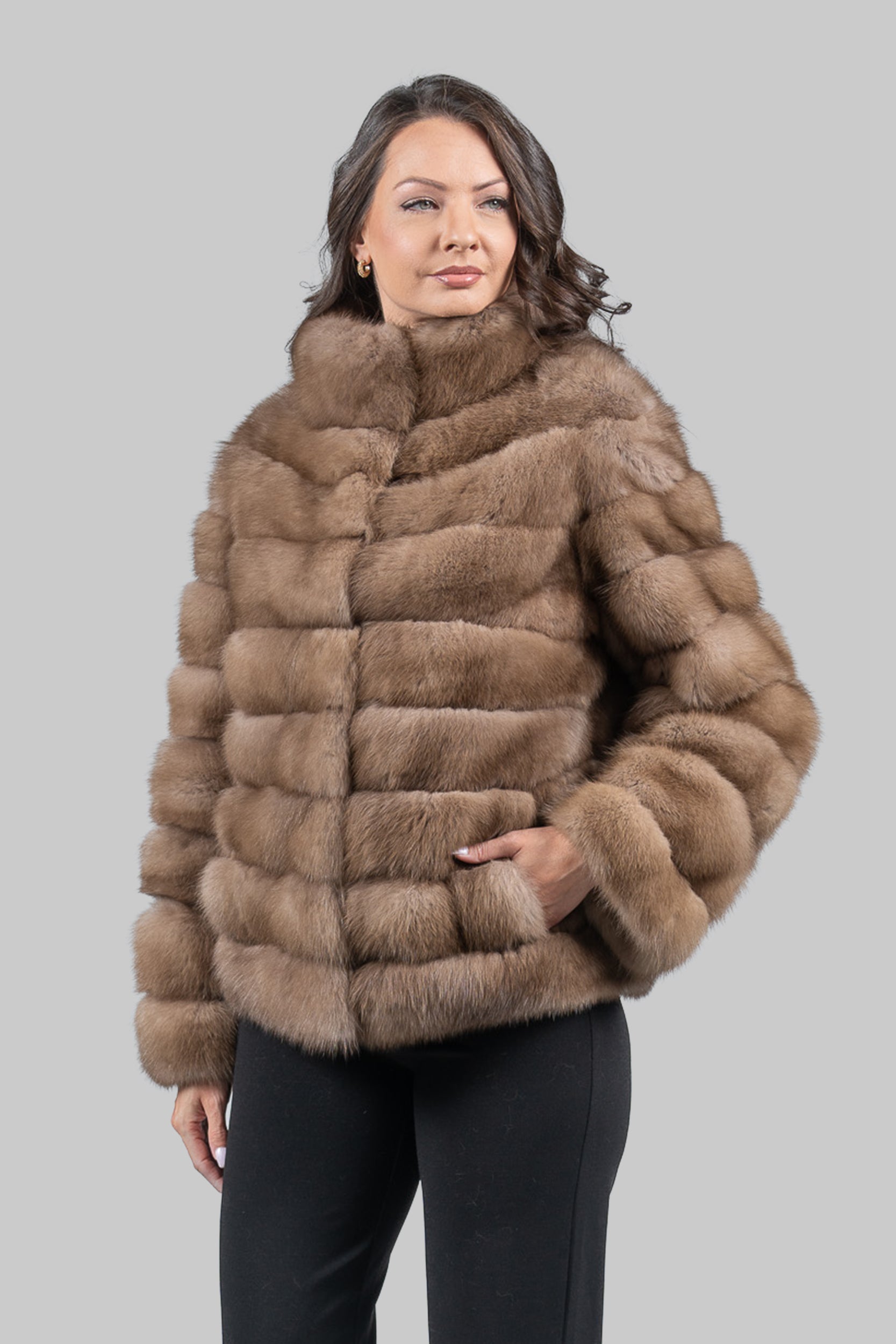 Graphite Baumarten Jacket with Stand Collar P/K13C528G034