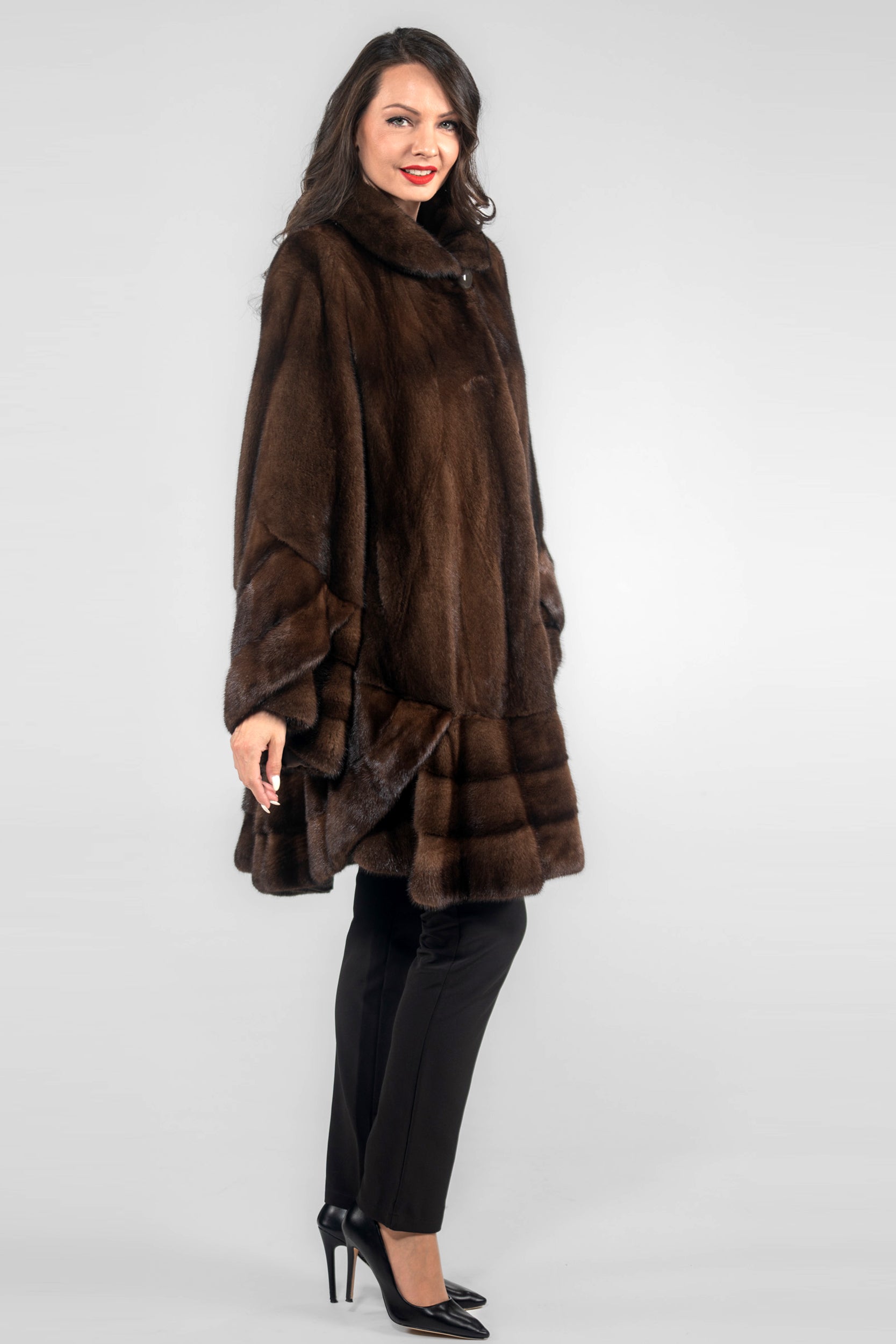 Brown Mink Half Coat L/O2550