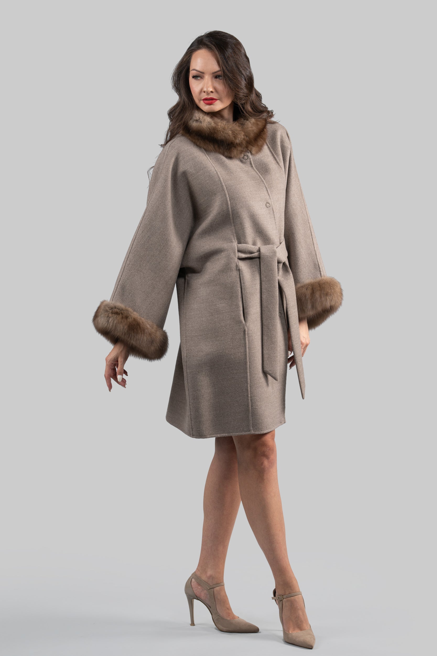 Gray Brown Cashmere Cape 2005