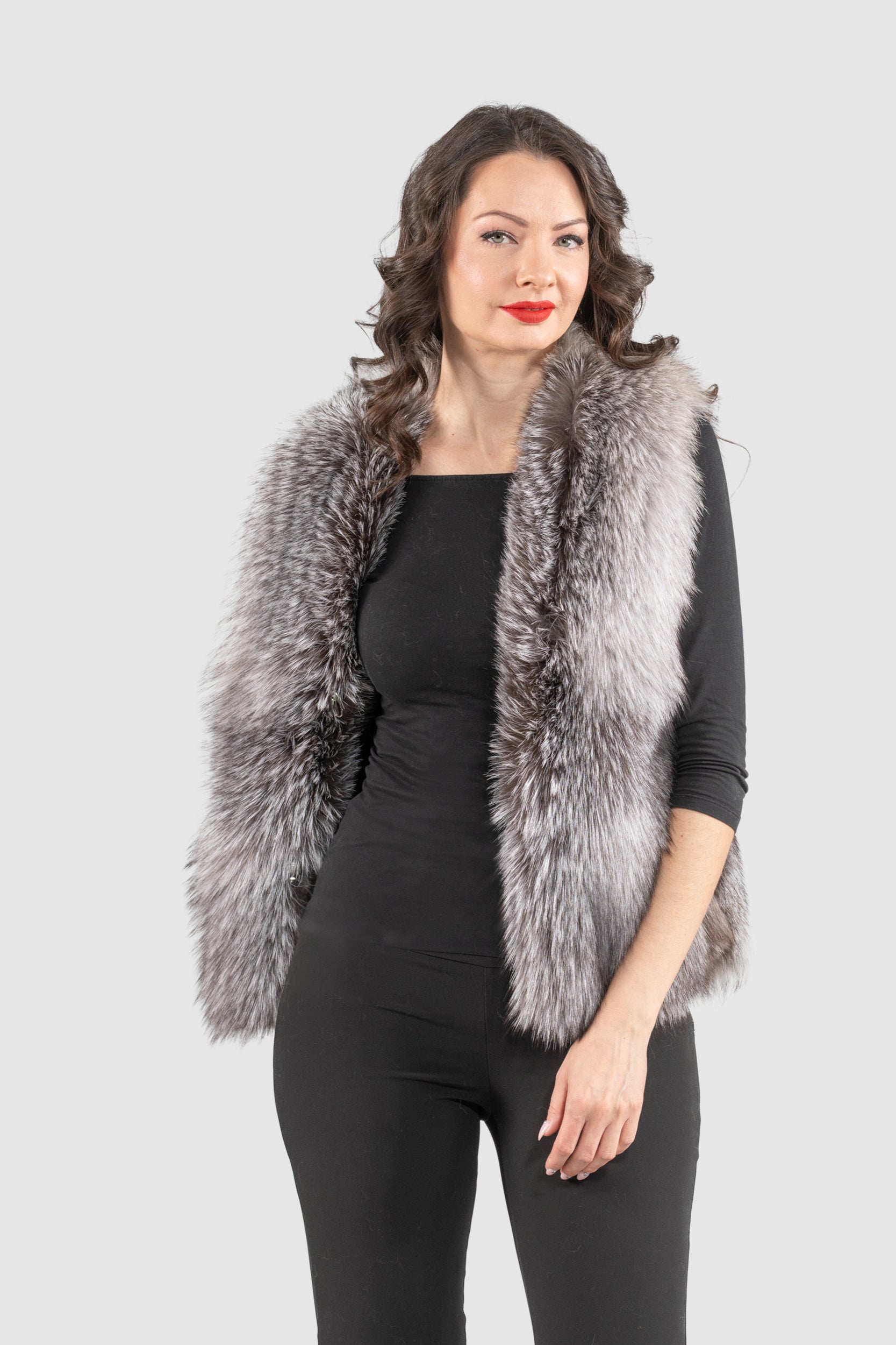 Green Fox Fur Vest ML170