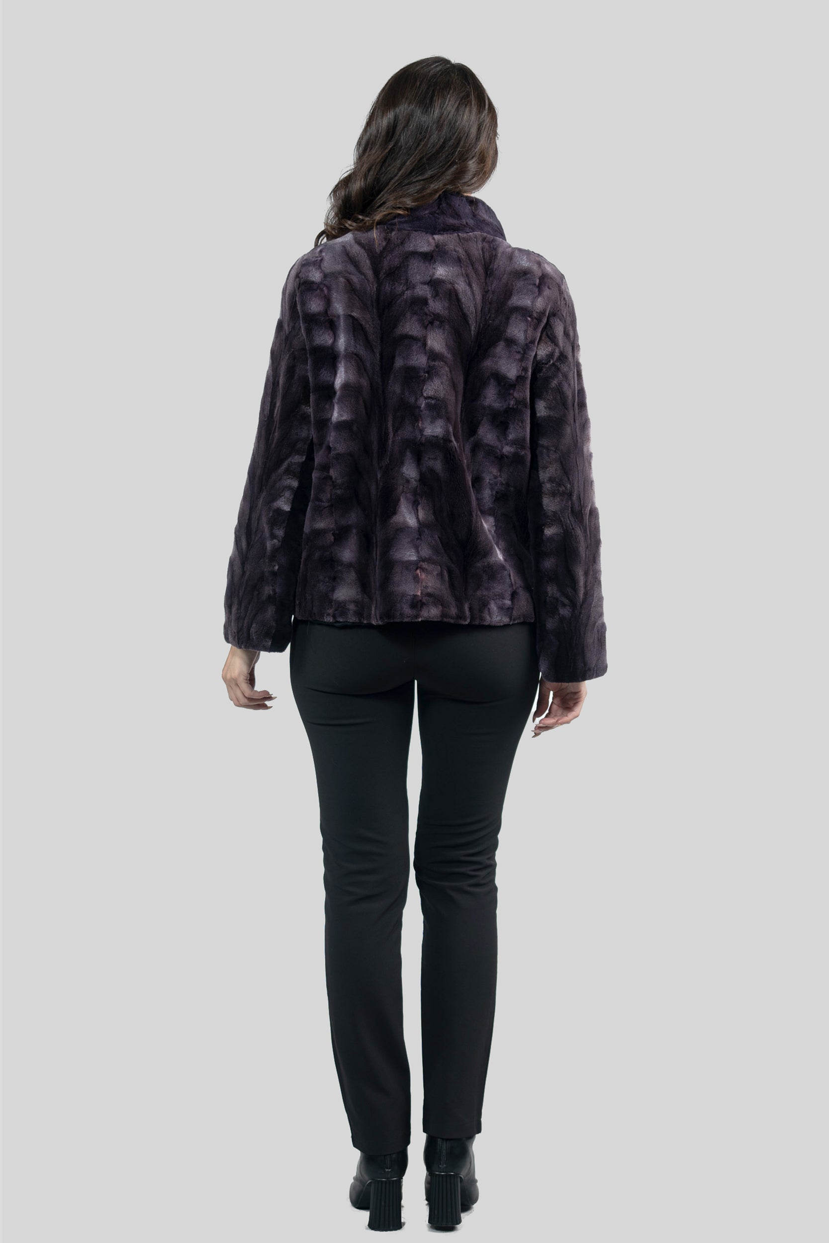 Purple Mink Pieced Jacket 13C528