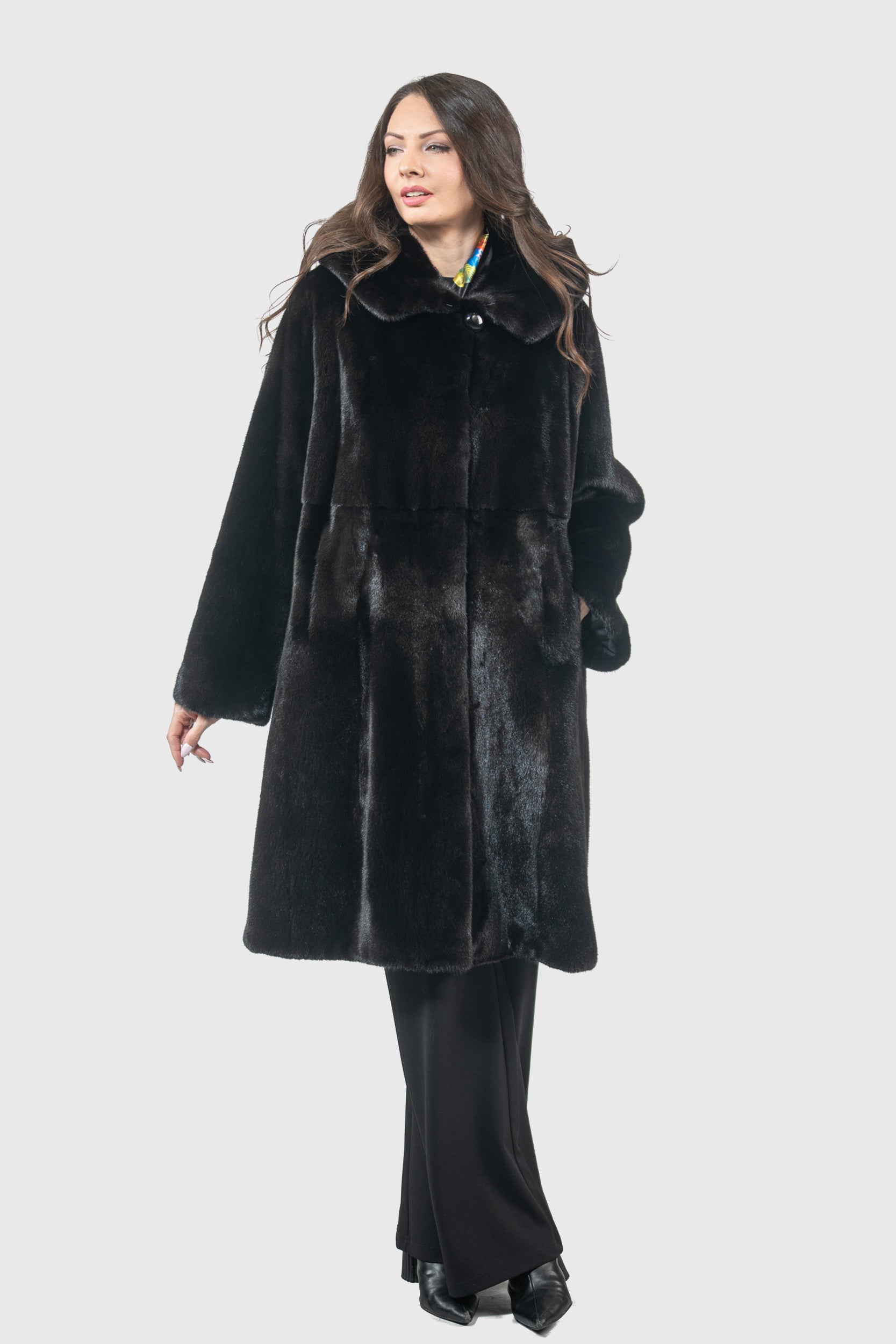Blackgalama Mink Half Coat With Hood S/S13C551H