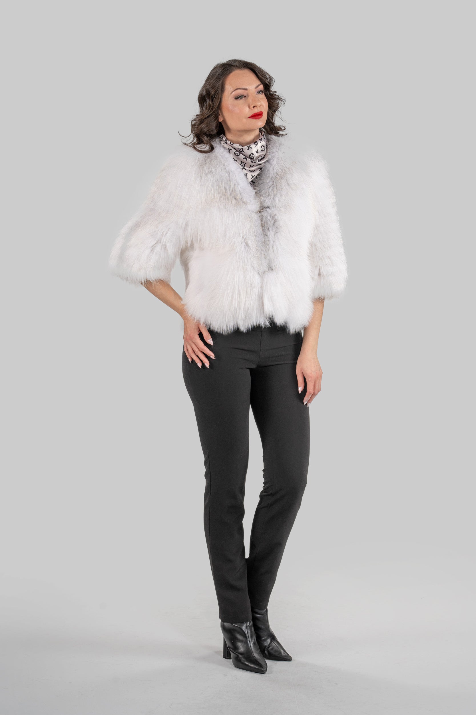 Arctic Marble Fox Fur Jacket ML170