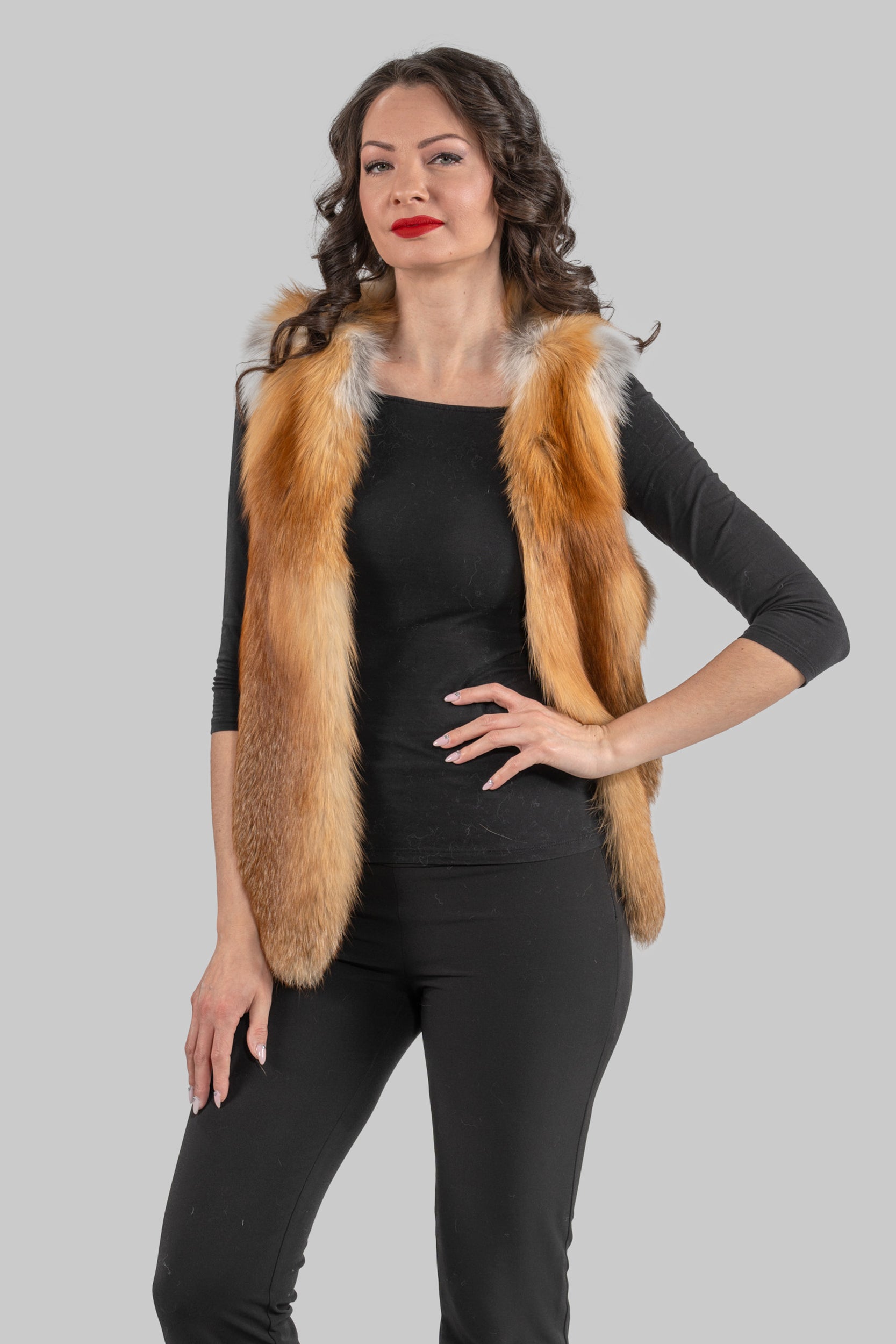 Natural Fox Short Vest 17c600