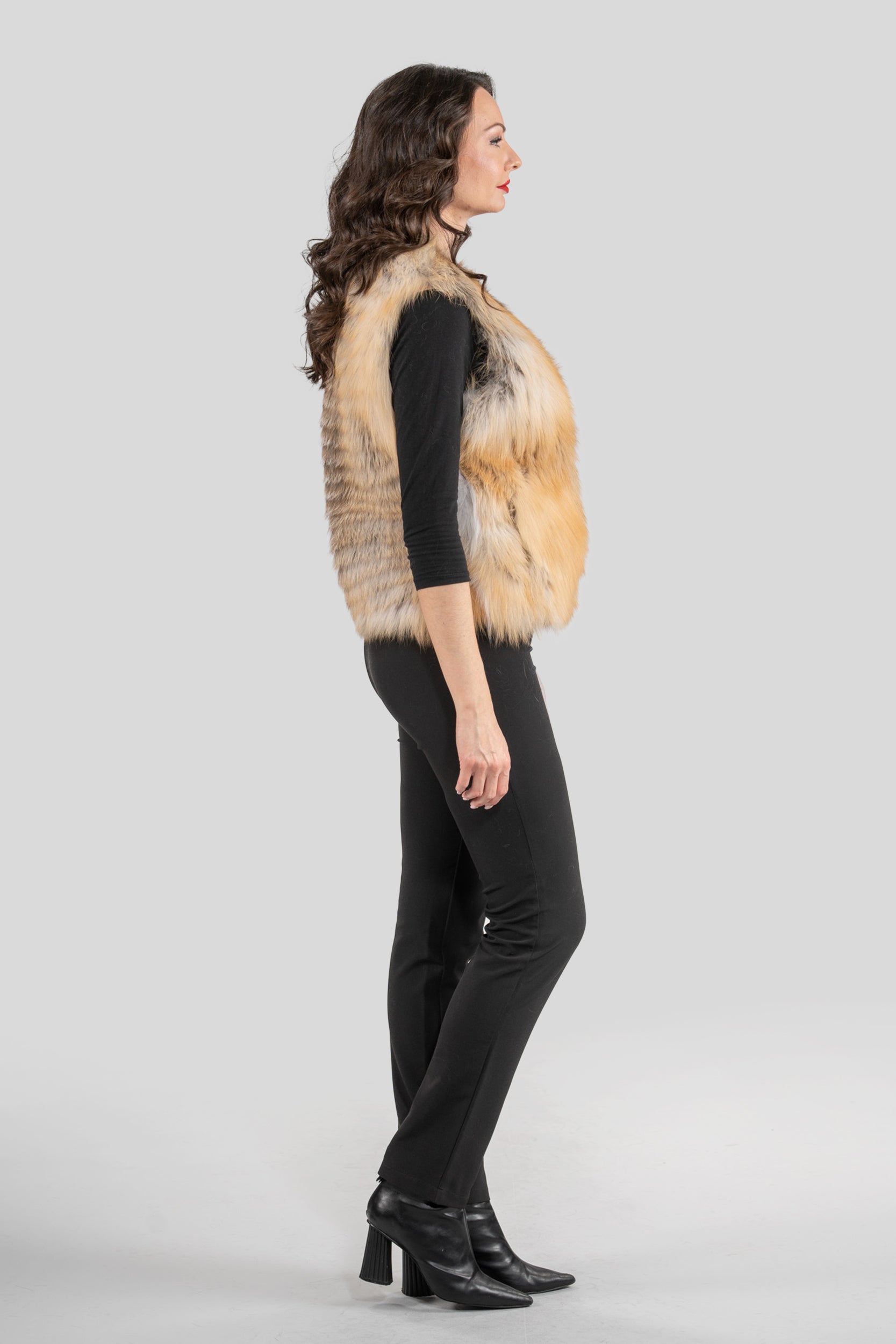 Green Fox Fur Vest ML170
