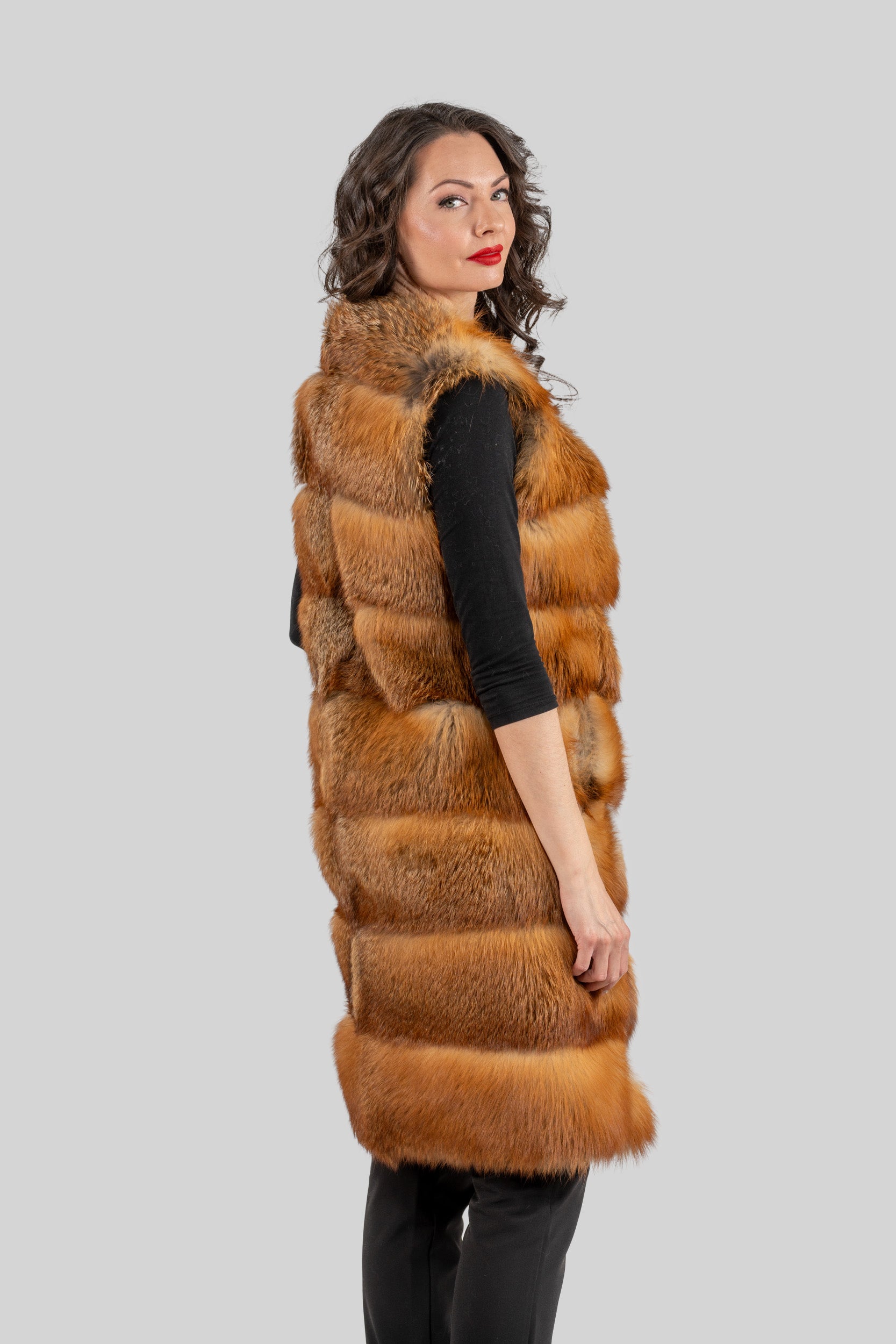Natural Fox Fur Vest R/K13C520