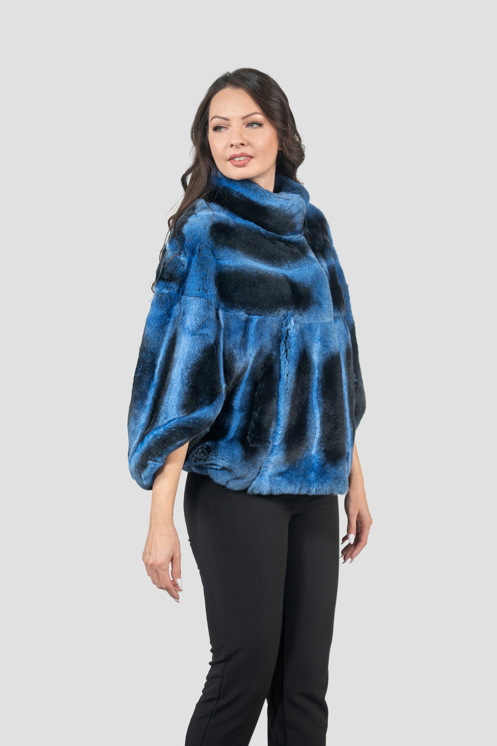 Blue Jean Rex Rabbit Cape 1009