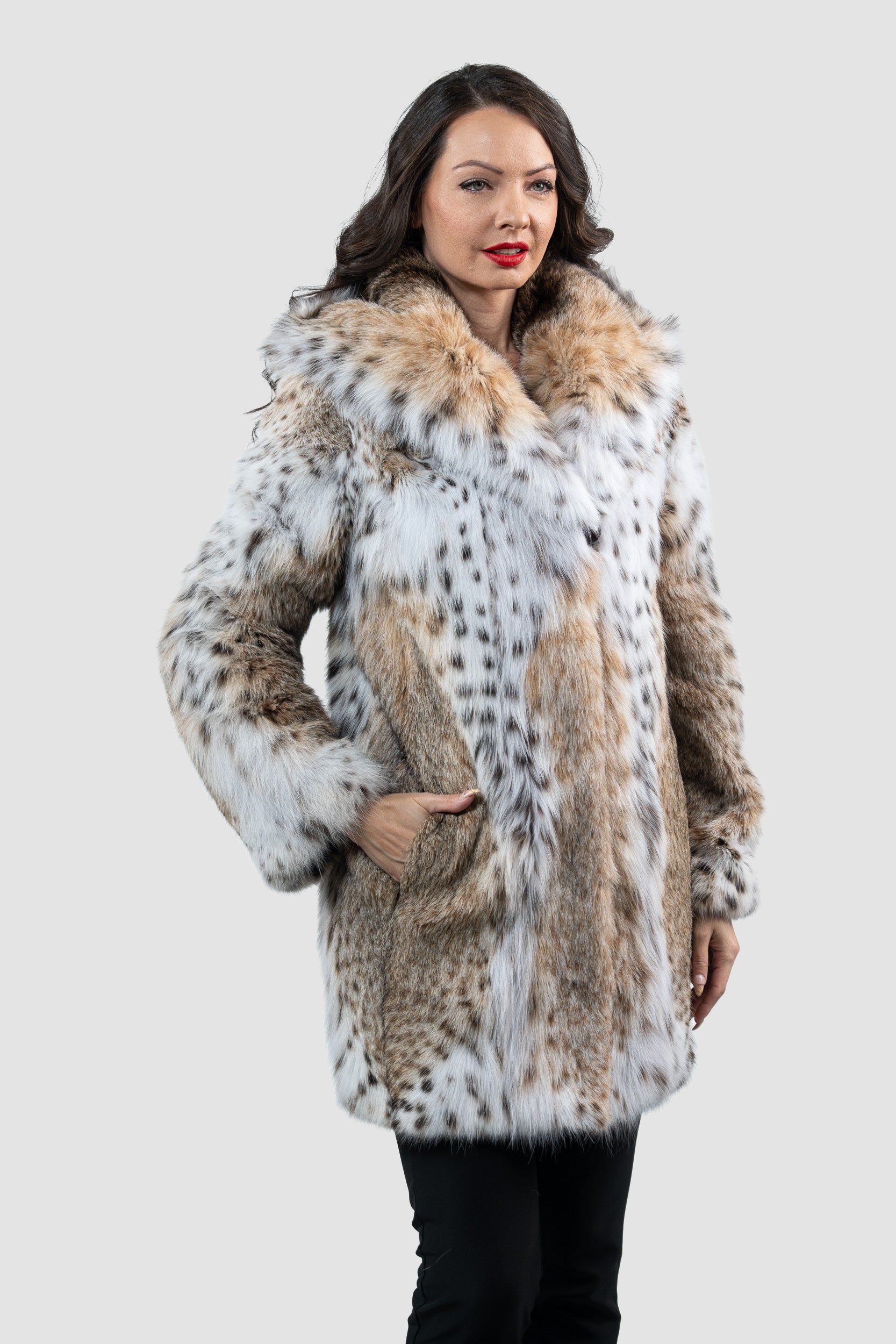 Bobcat Hooded Half Coat 13C540