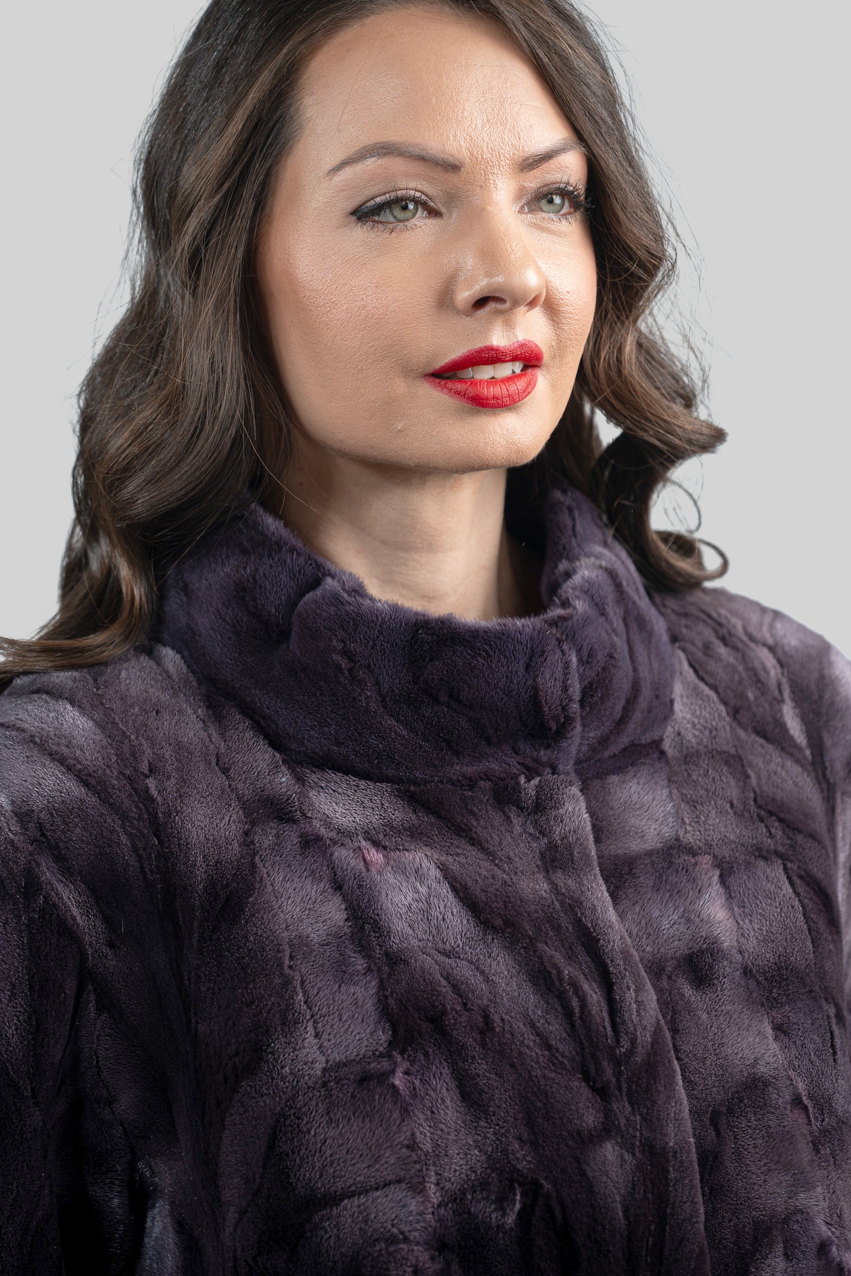 Purple Mink Pieced Jacket 13C528