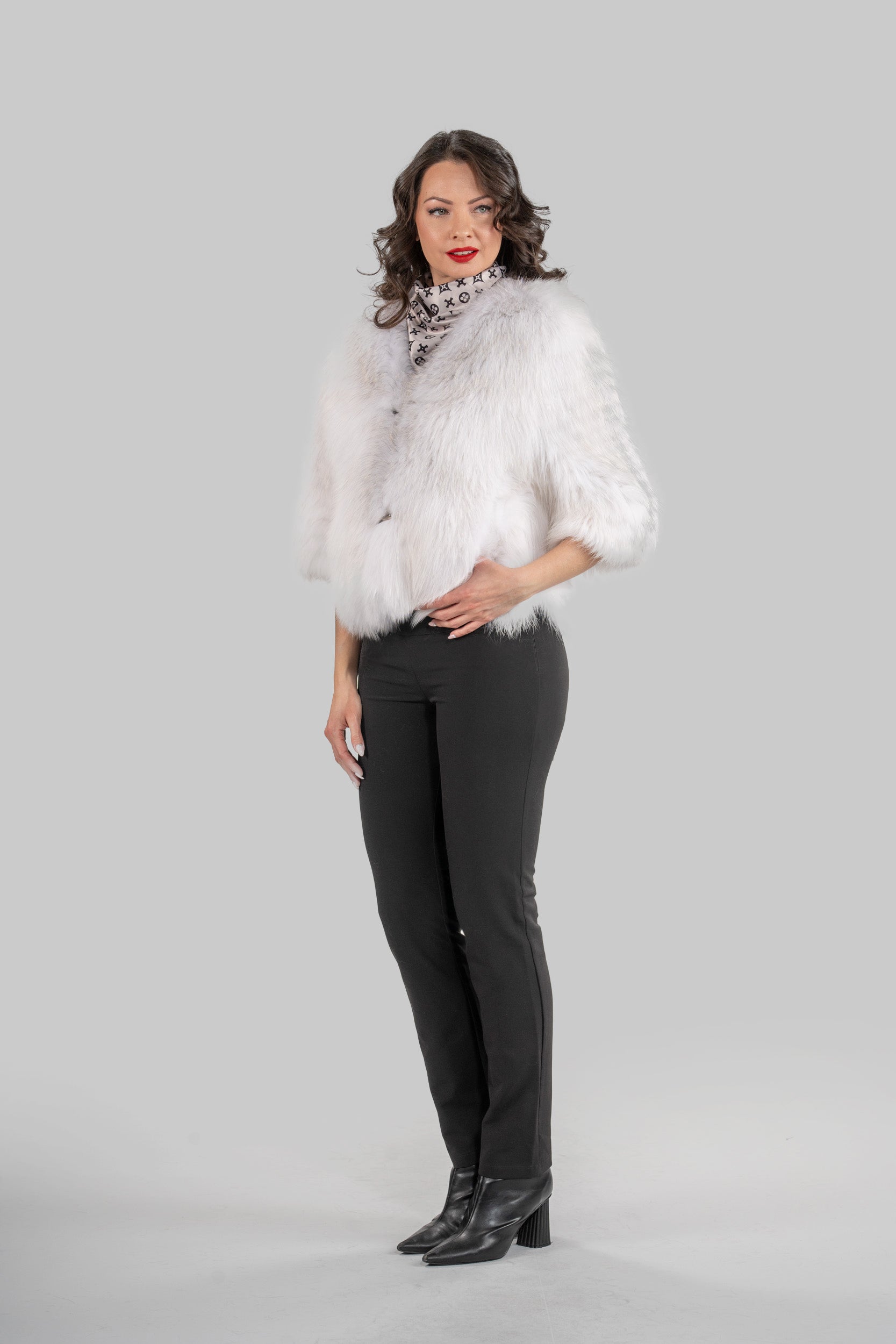 Arctic Marble Fox Fur Jacket ML170