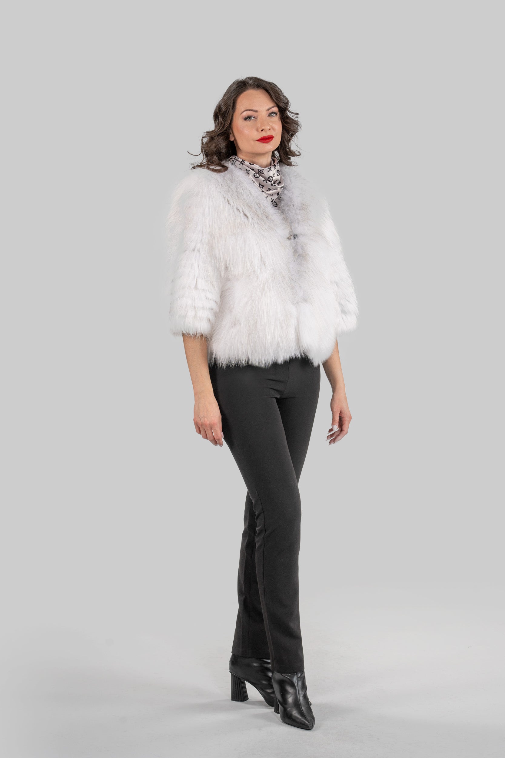 Arctic Marble Fox Fur Jacket ML170