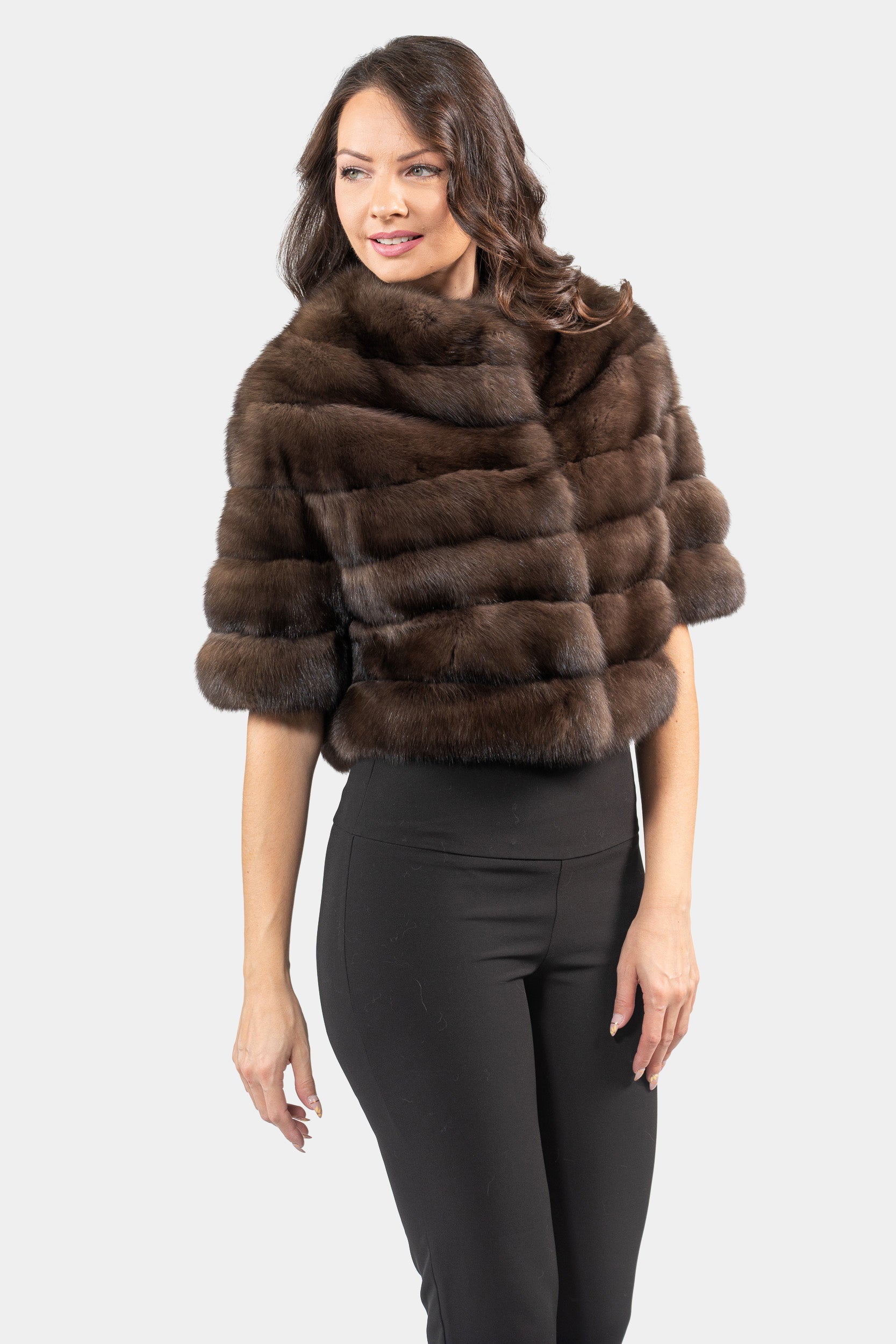 Dark Russian Sable Short Jacket P/K16CM643