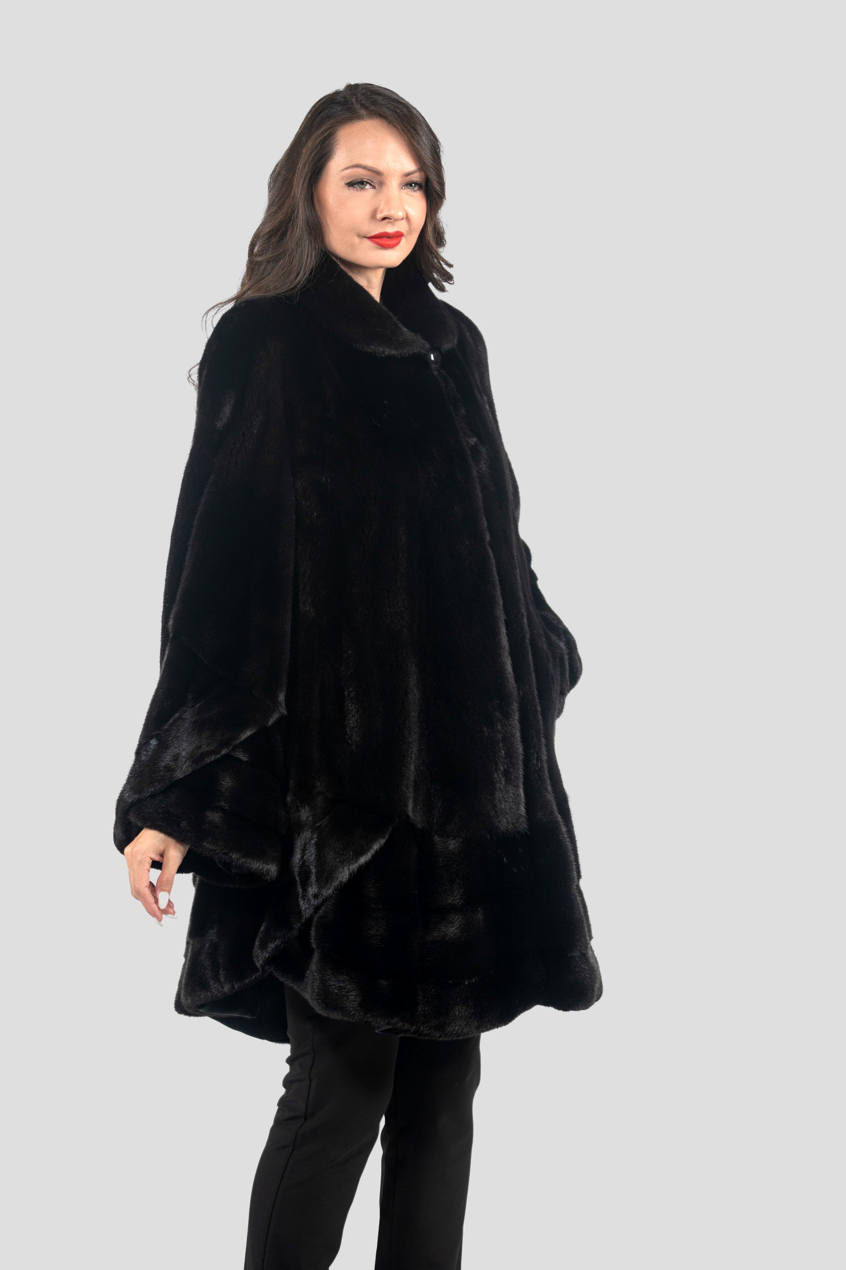 Black Mink Half Coat L/O2550