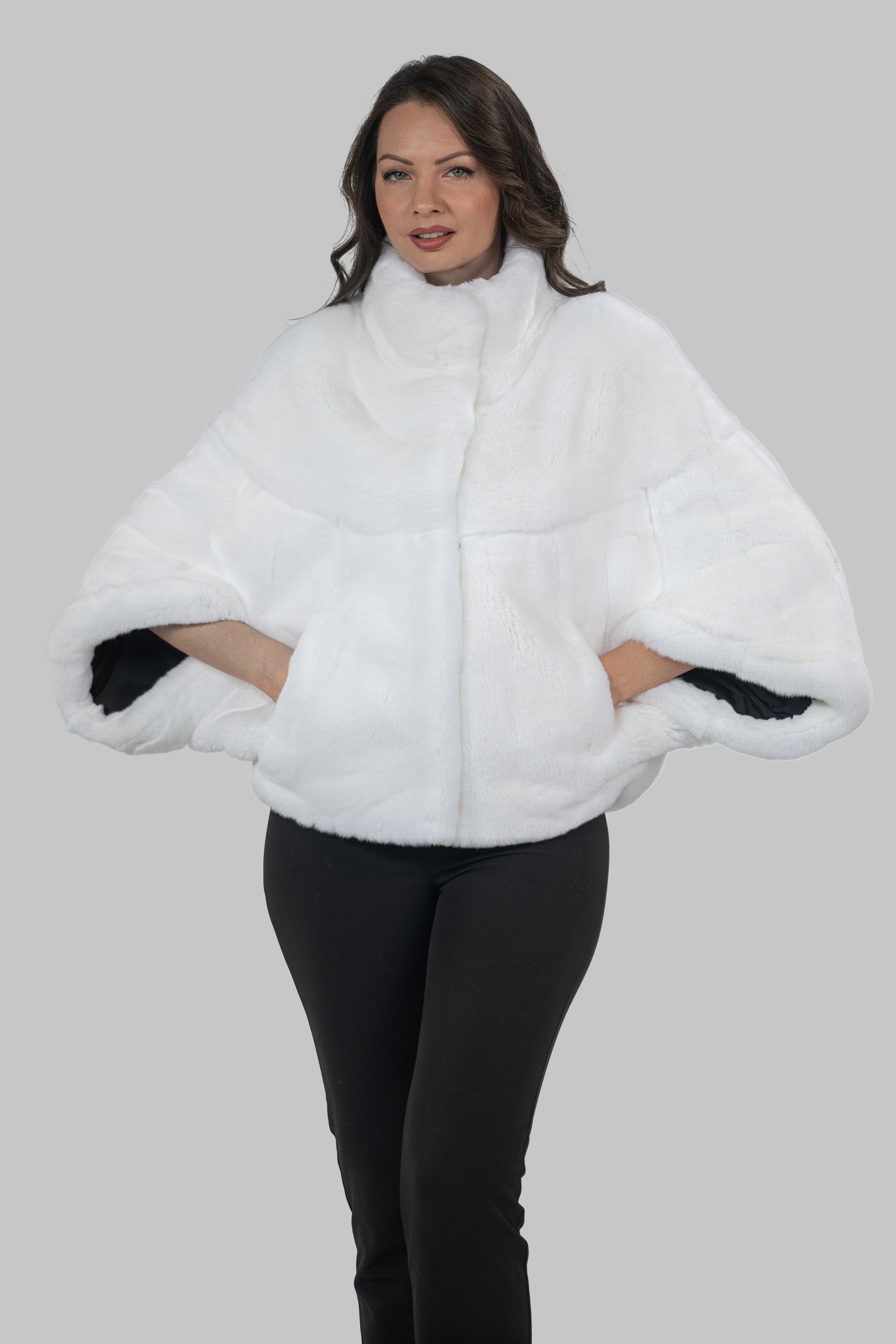 White Rex Rabbit Cape 1009