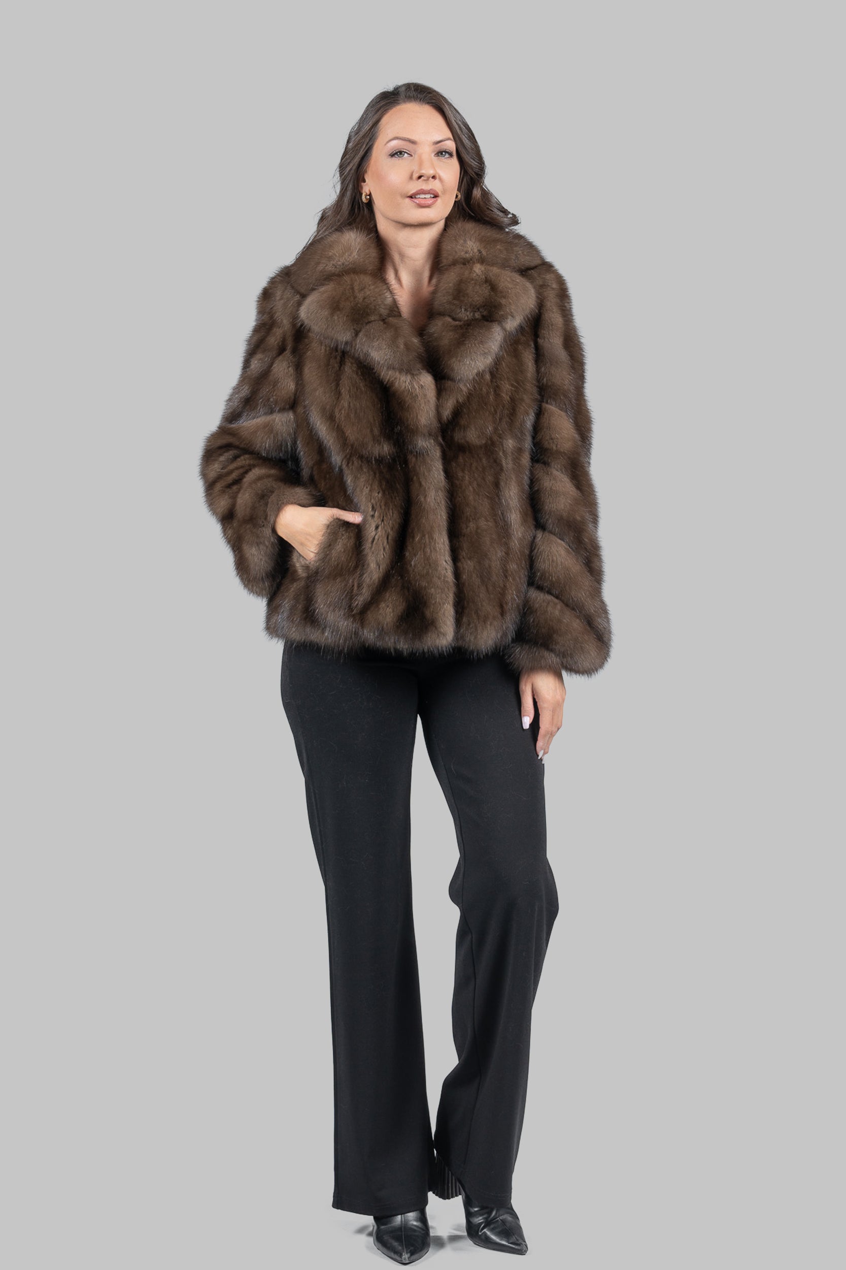 Graphite Baumarten Jacket with Notch Collar S/S13C528G034