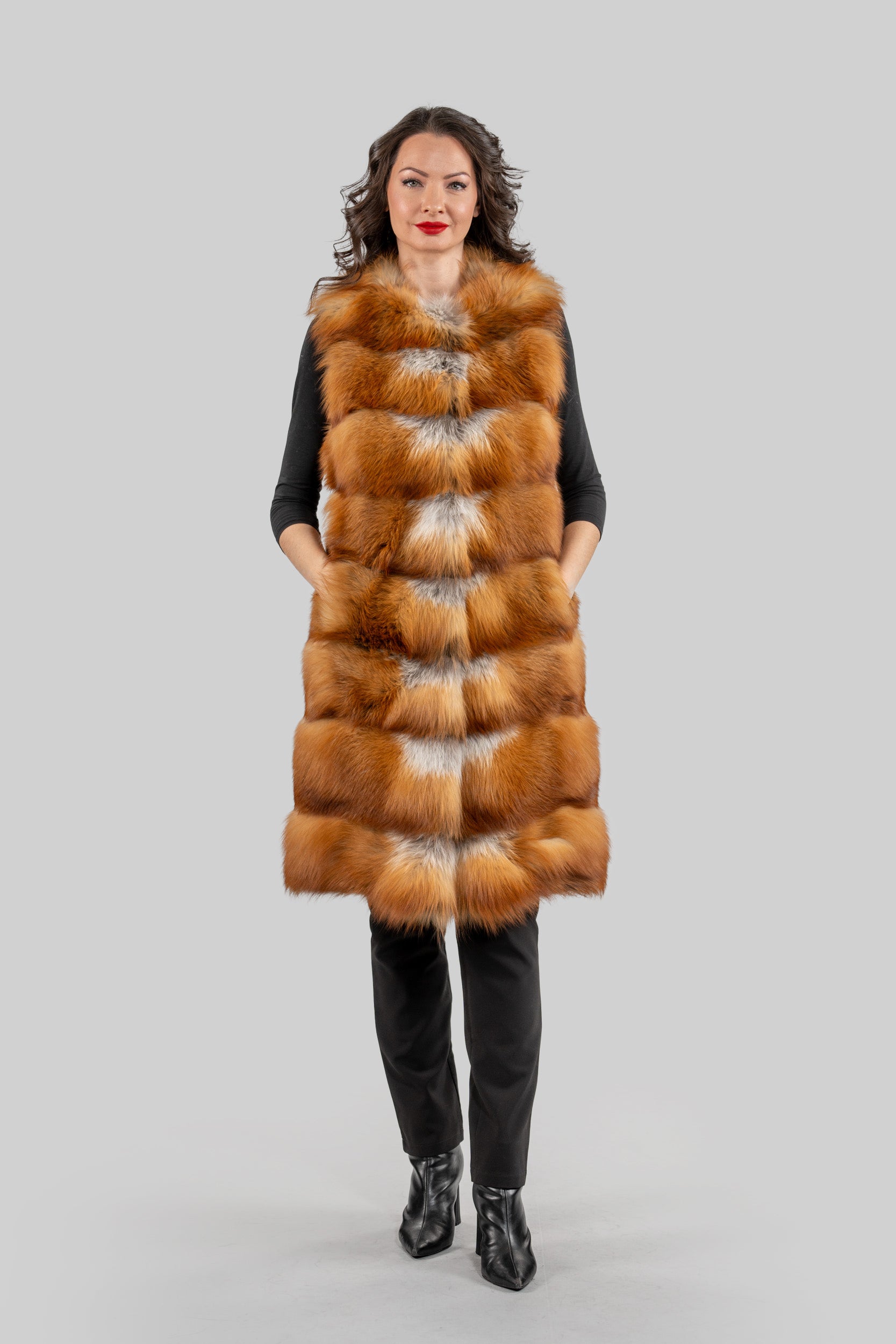 Natural Fox Fur Vest R/K13C520