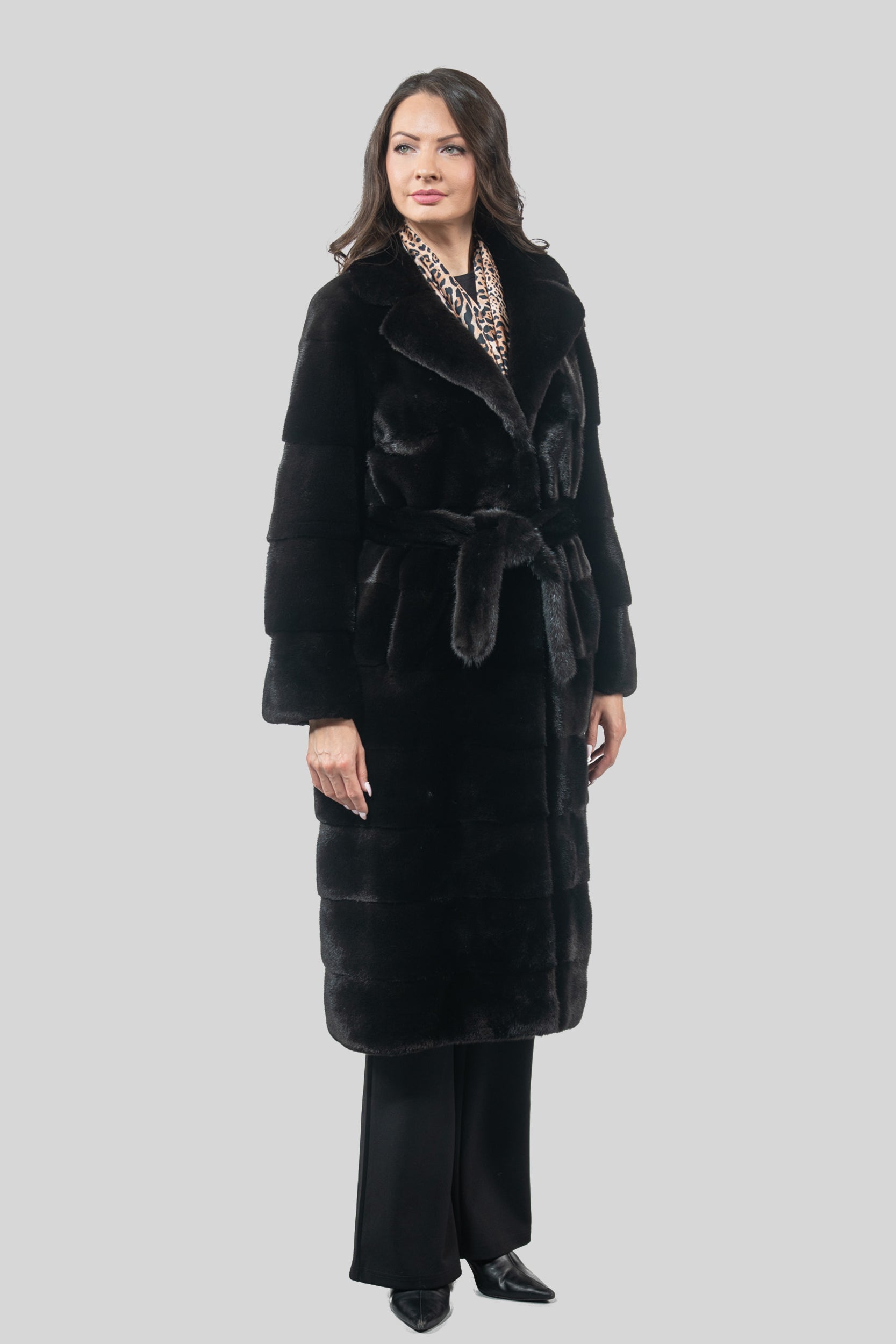 Blackglama Mink Coat with Notch Collar P/K13c530s20