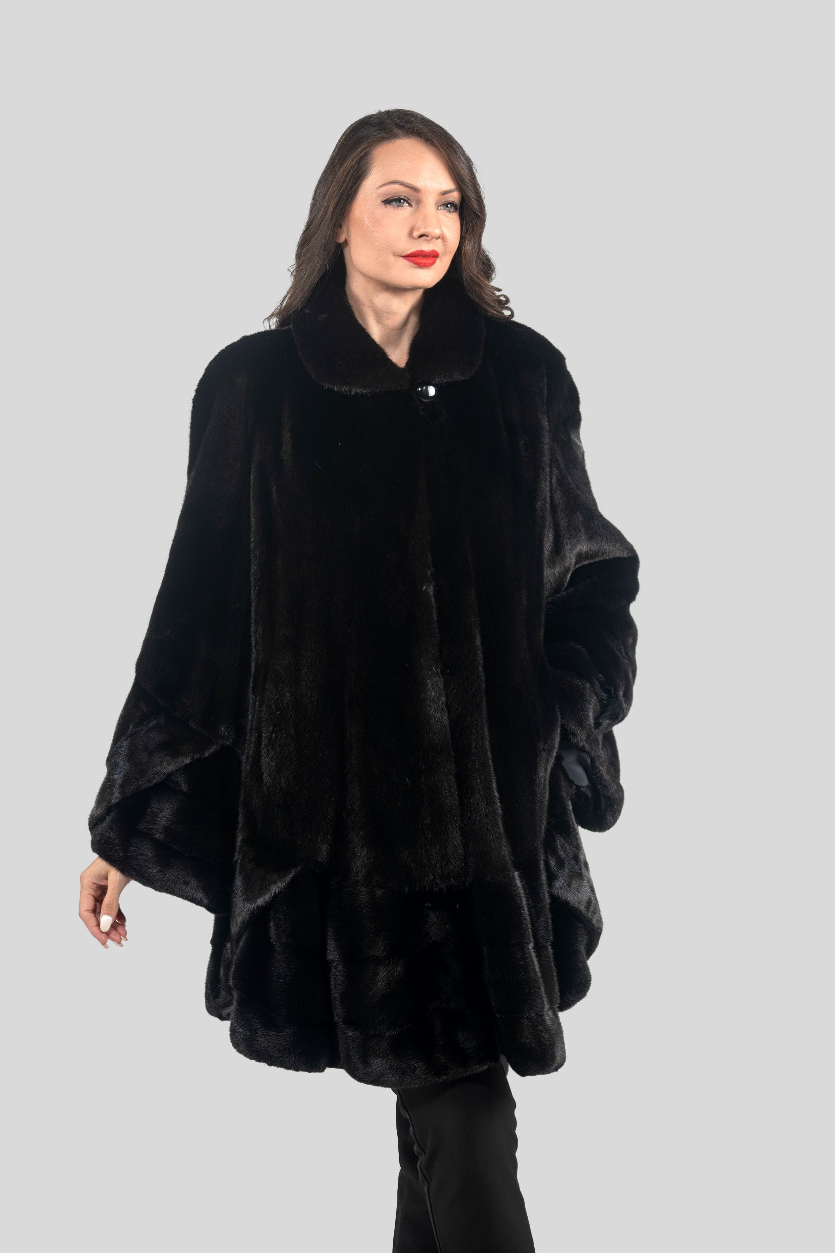 Black Mink Half Coat L/O2550